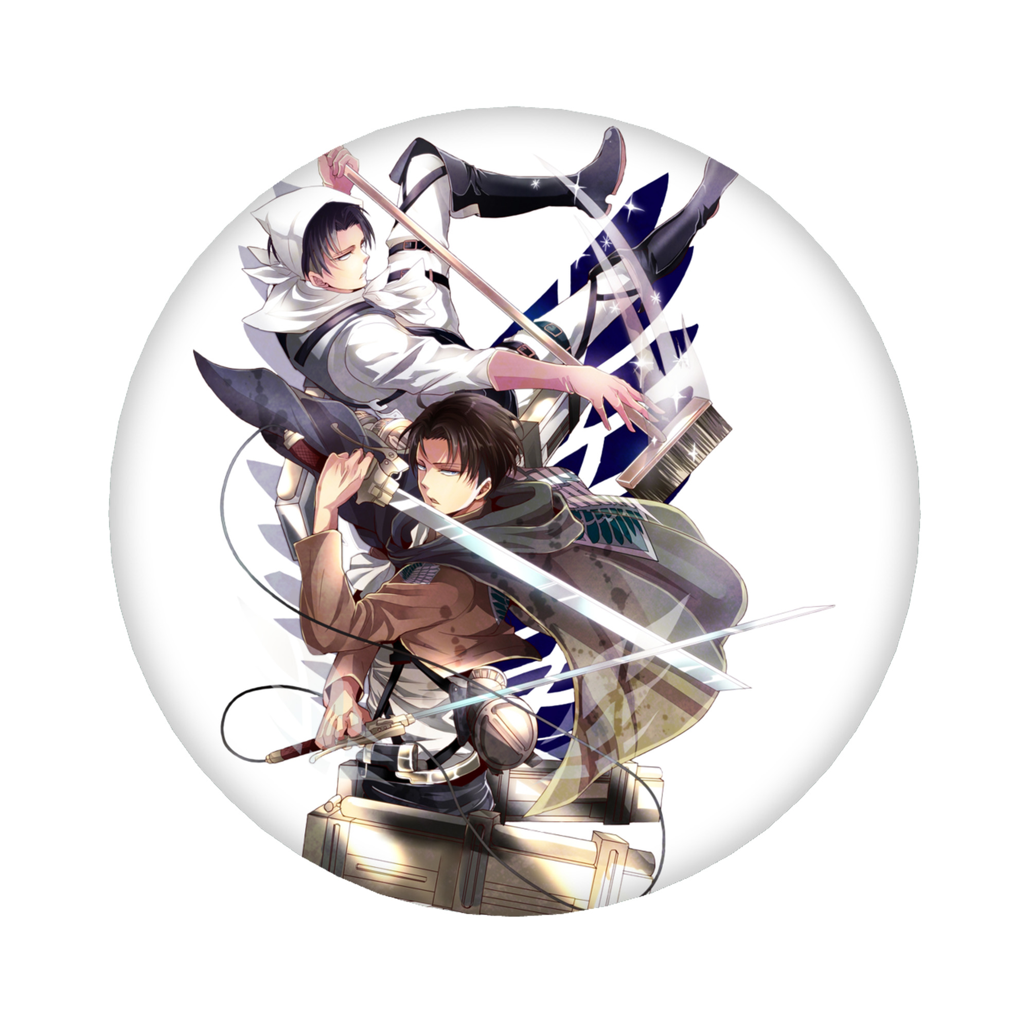 （画像用） 進撃の巨人 リヴァイ·アッカーマン Attack on Titan Levi Ackerman 6cm 缶バッジ 複数セット