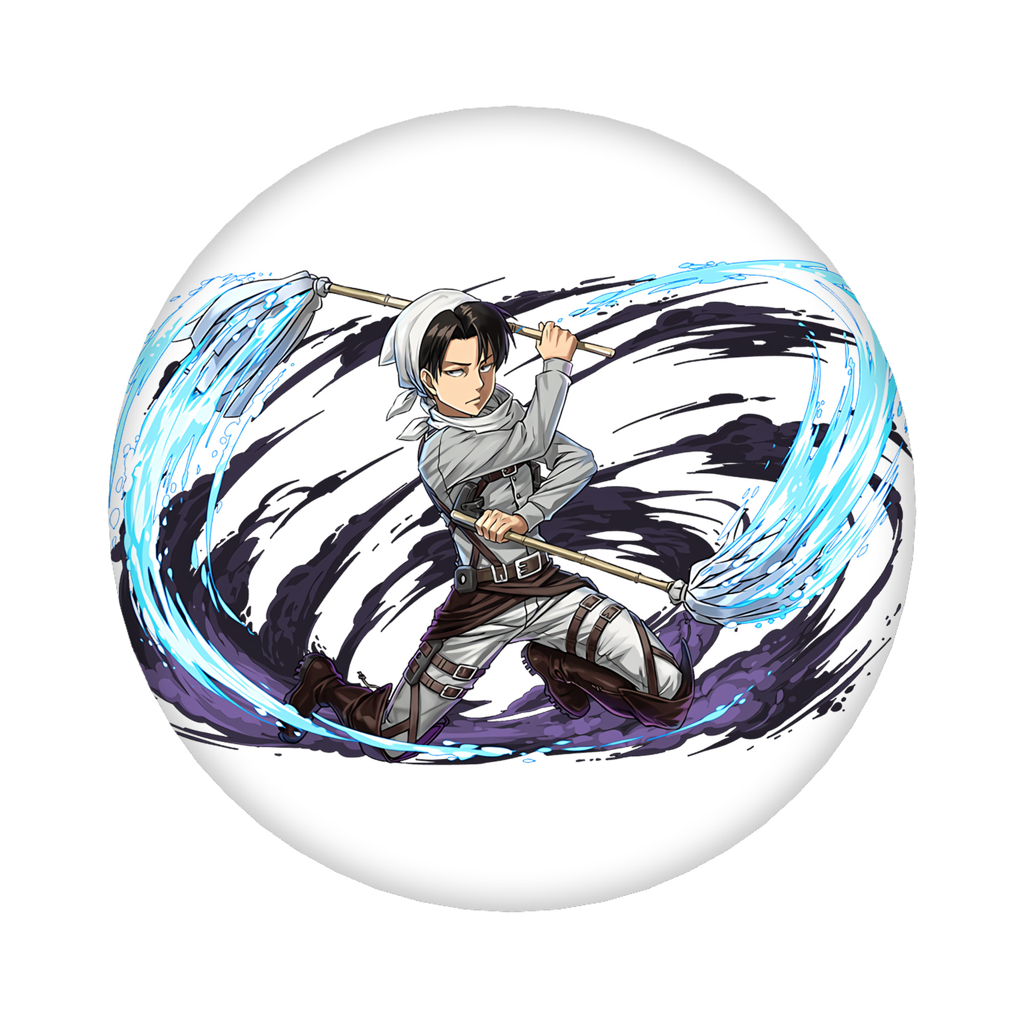 （画像用） 進撃の巨人 リヴァイ·アッカーマン Attack on Titan Levi Ackerman 6cm 缶バッジ 複数セット