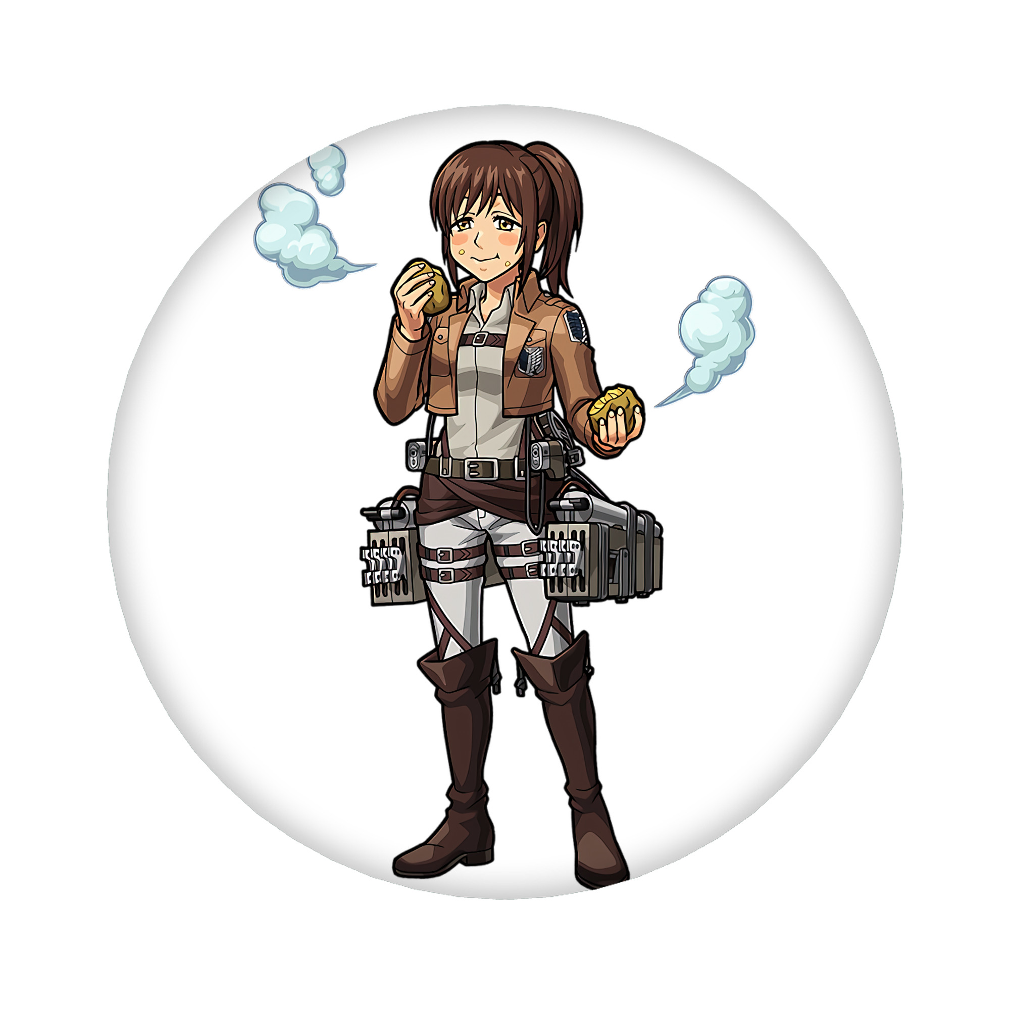 （画像用） 進撃の巨人 サシャ·ブラウス Attack on Titan Sasha Blaus 6cm 缶バッジ 複数セット