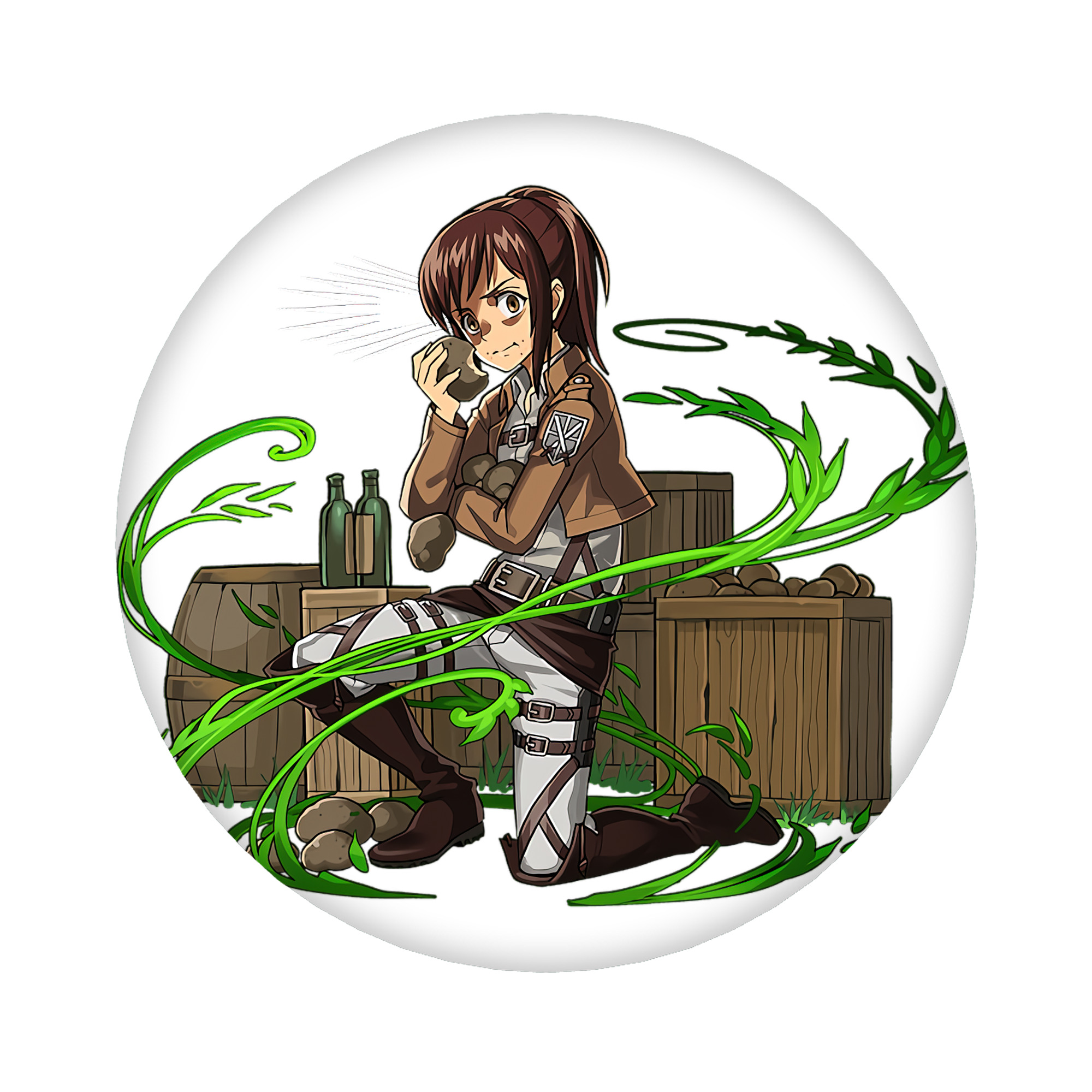 （画像用） 進撃の巨人 サシャ·ブラウス Attack on Titan Sasha Blaus 6cm 缶バッジ 複数セット