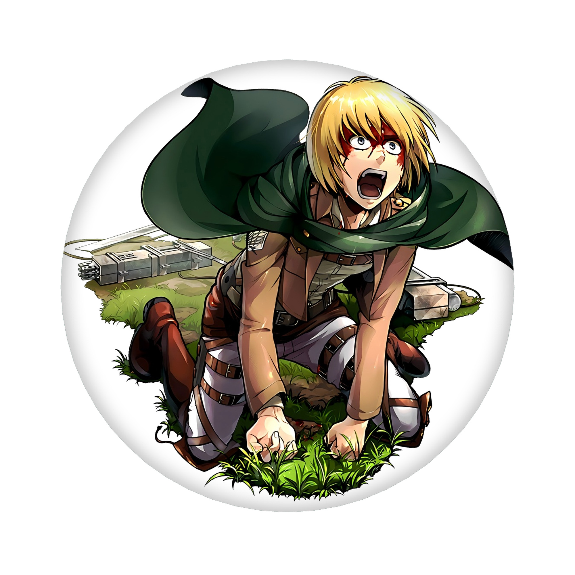 （画像用） 進撃の巨人 アルミン·アルレルト Attack on Titan Armin Arlert 6cm 缶バッジ 複数セット