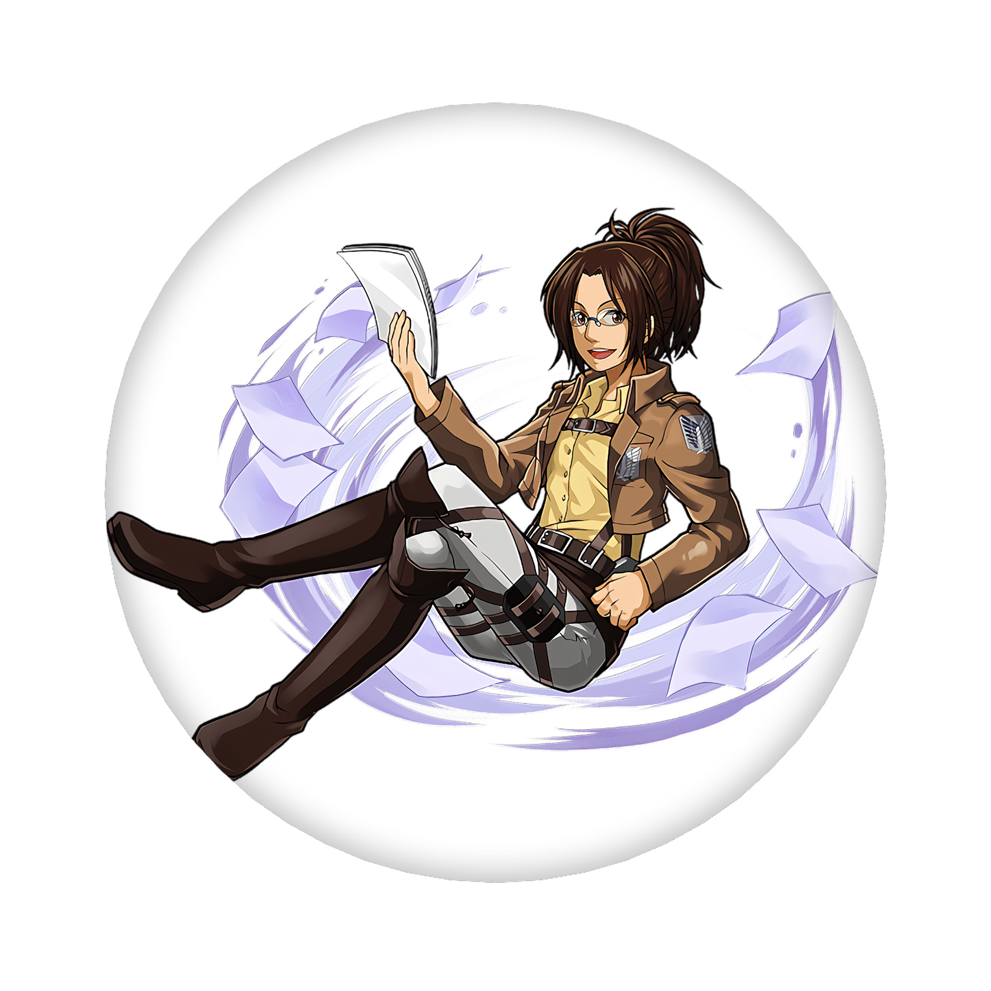 （画像用） 進撃の巨人 ハンジ·ゾエ Attack on Titan Hanji Zoe 6cm 缶バッジ 複数セット