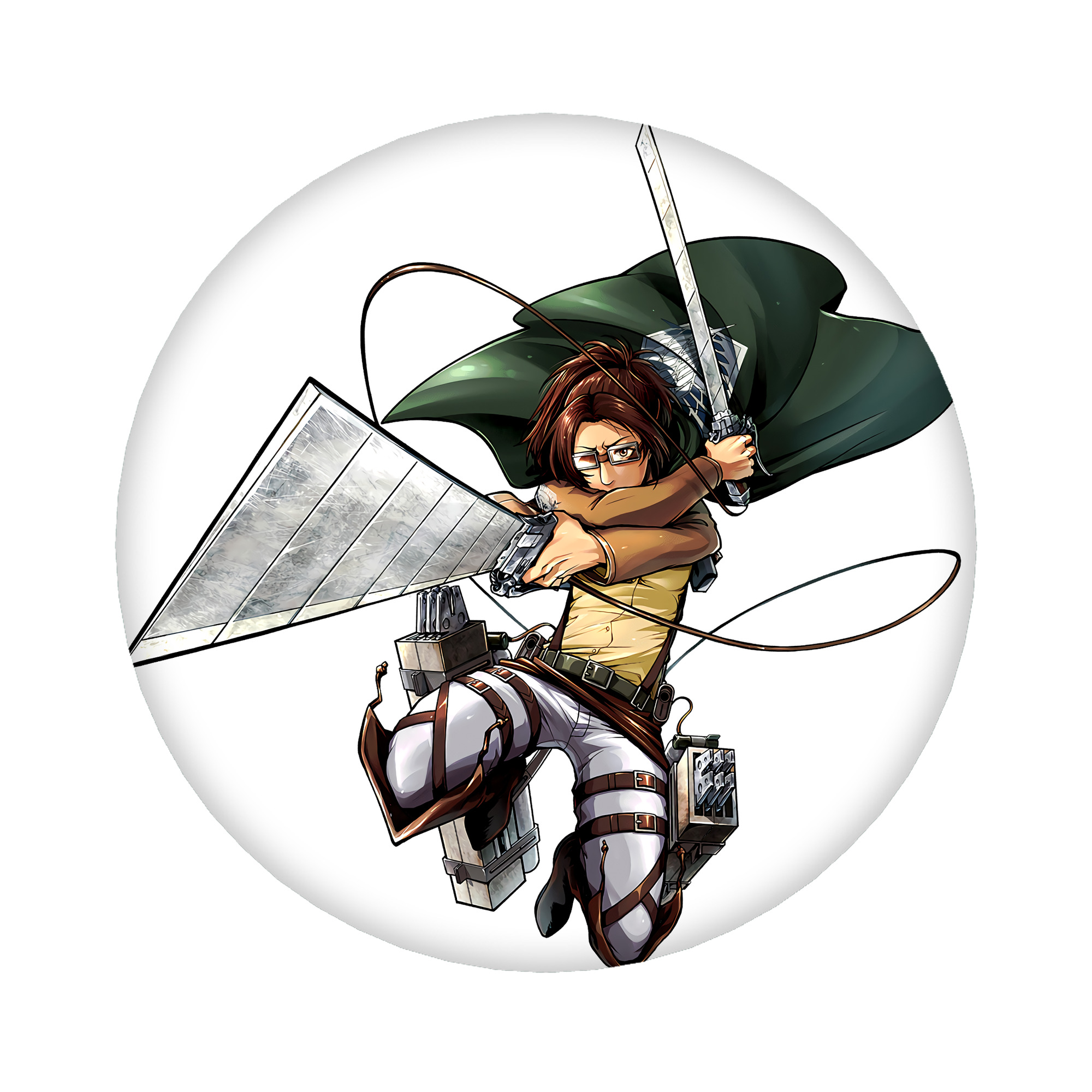 （画像用） 進撃の巨人 ハンジ·ゾエ Attack on Titan Hanji Zoe 6cm 缶バッジ 複数セット