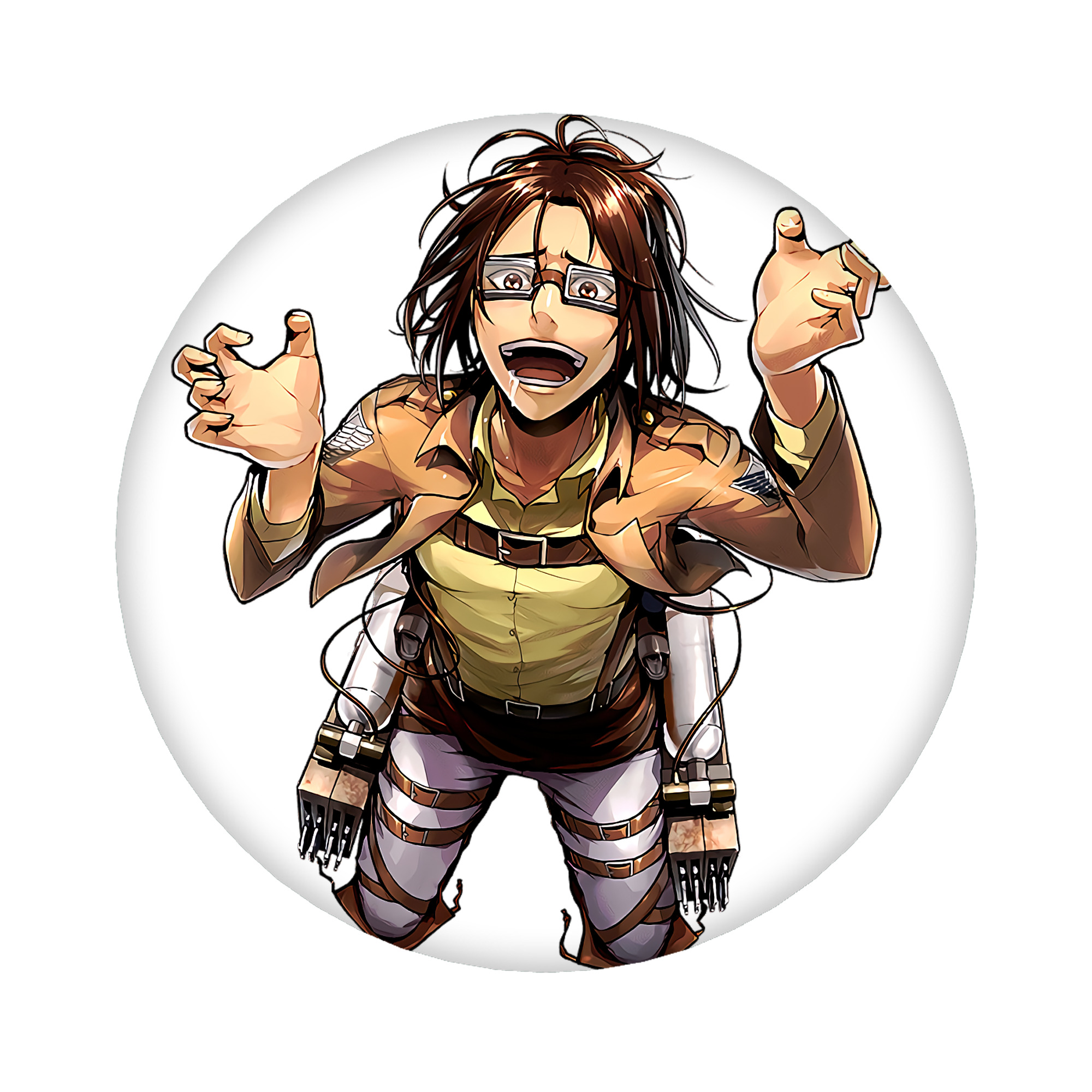 （画像用） 進撃の巨人 ハンジ·ゾエ Attack on Titan Hanji Zoe 6cm 缶バッジ 複数セット