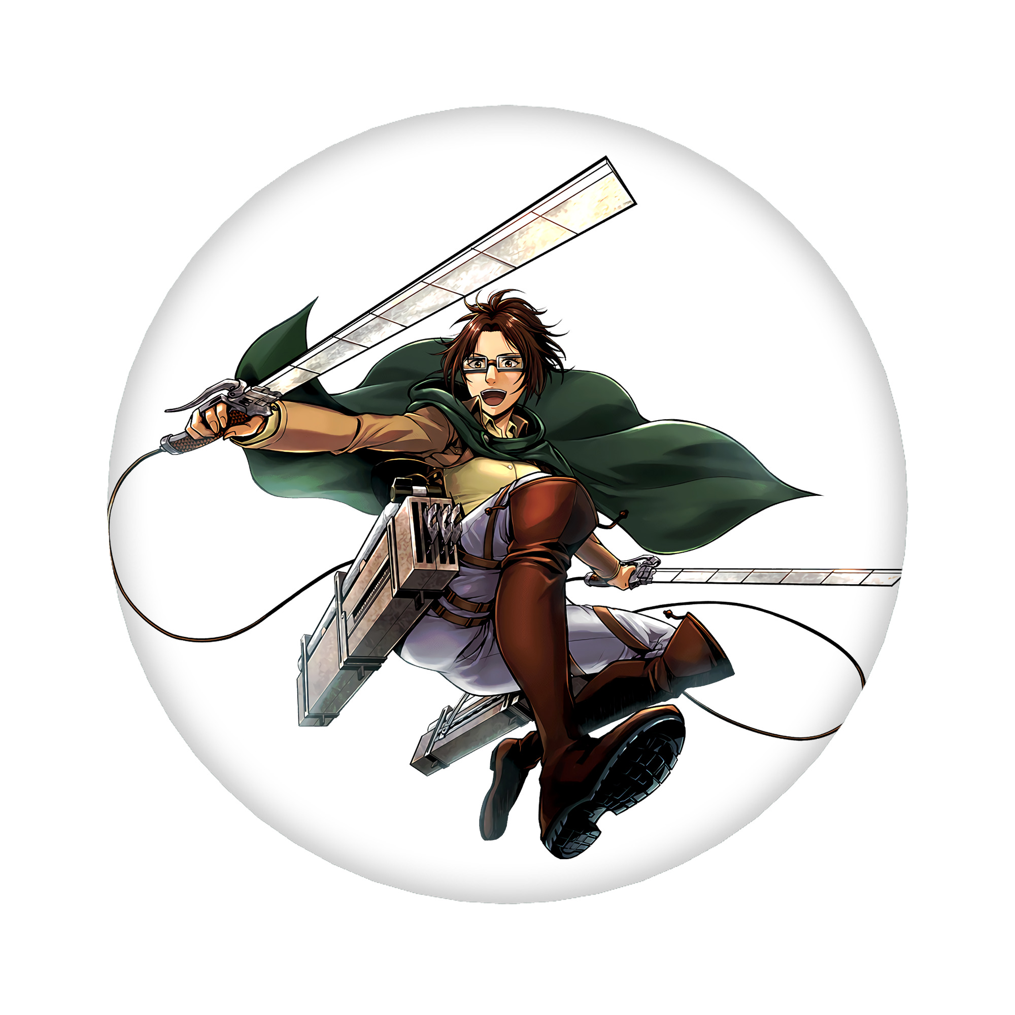 （画像用） 進撃の巨人 ハンジ·ゾエ Attack on Titan Hanji Zoe 6cm 缶バッジ 複数セット