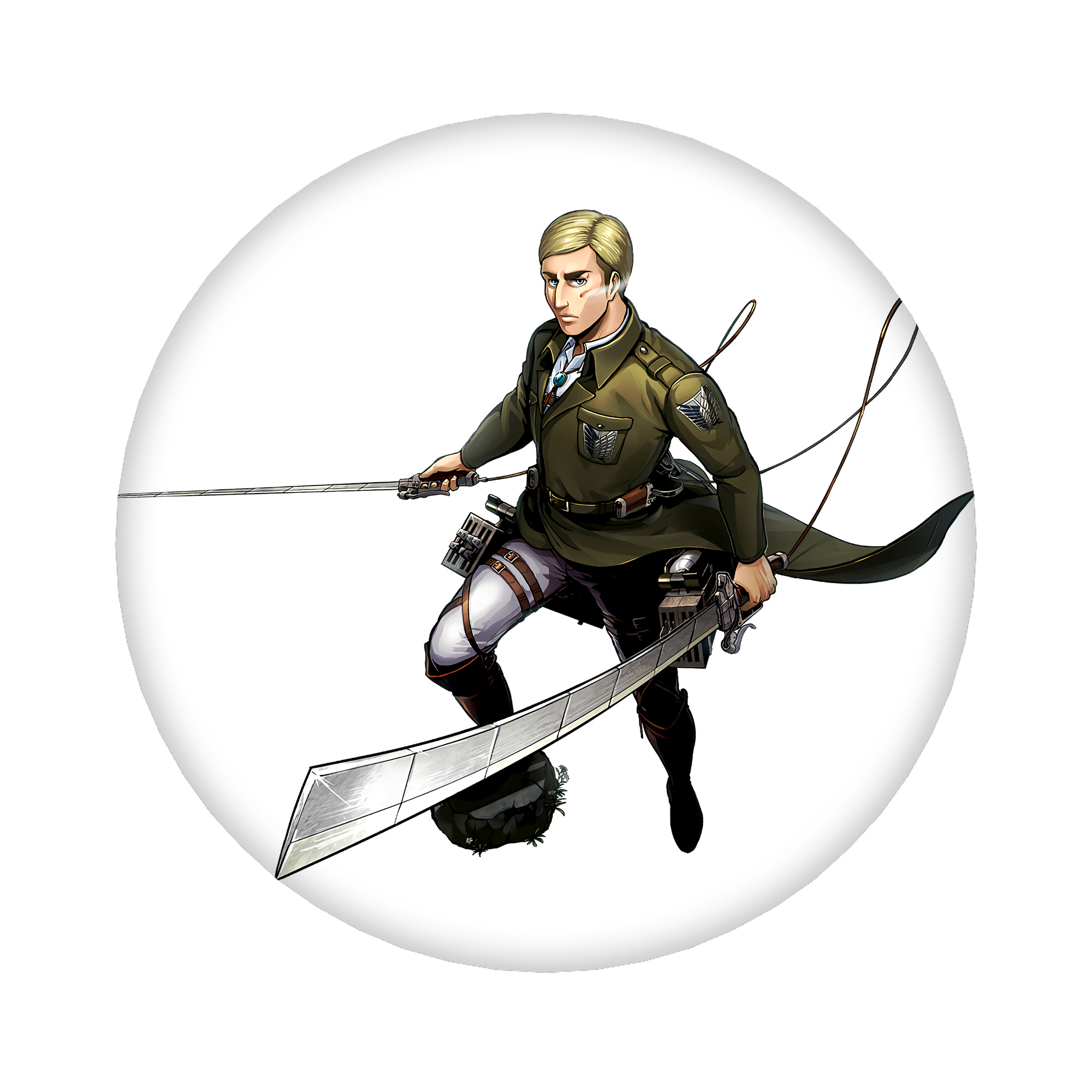 （画像用） 進撃の巨人 エルヴィン・スミス Attack on Titan Erwin Smith 6cm 缶バッジ 複数セット