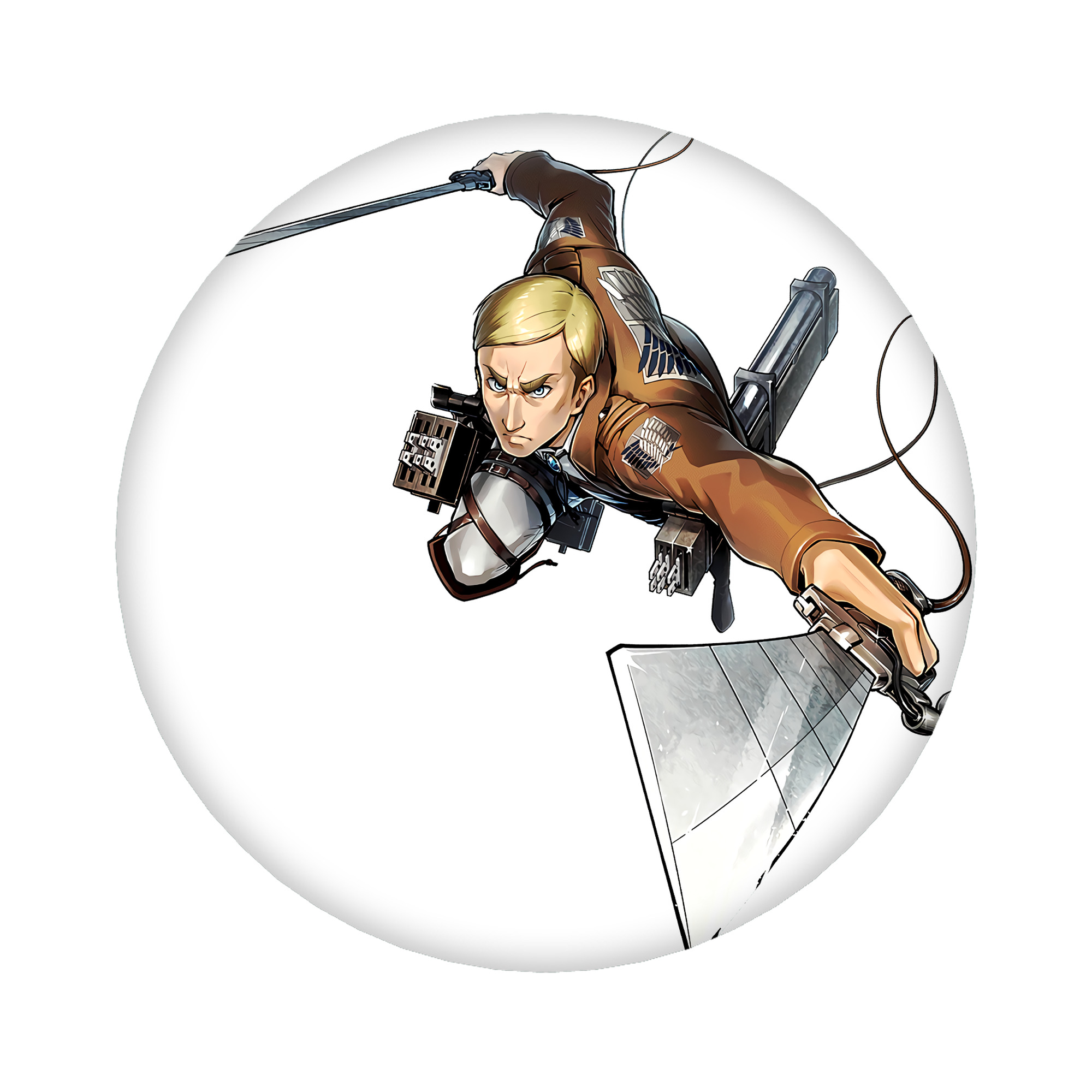 （画像用） 進撃の巨人 エルヴィン・スミス Attack on Titan Erwin Smith 6cm 缶バッジ 複数セット
