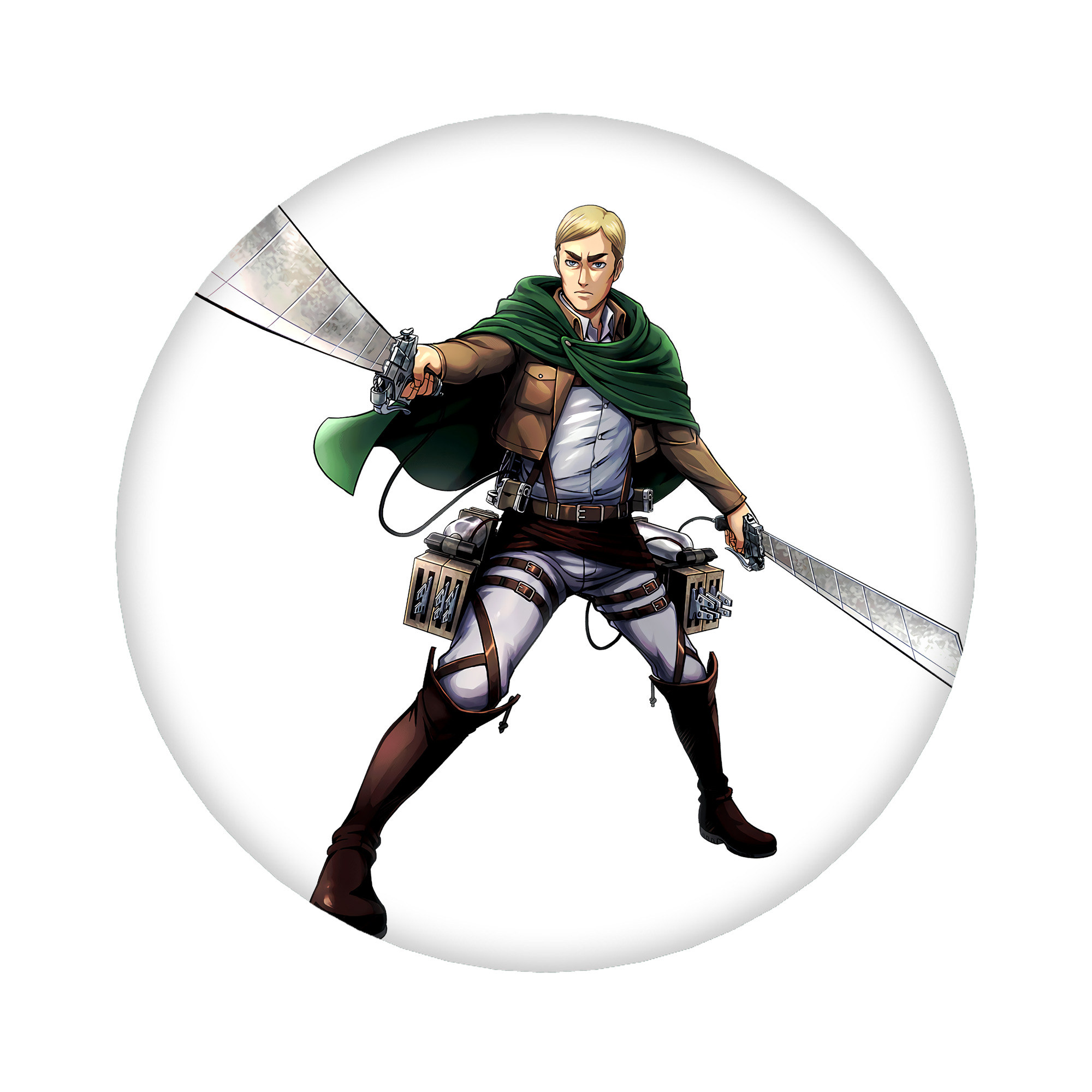 （画像用） 進撃の巨人 エルヴィン・スミス Attack on Titan Erwin Smith 6cm 缶バッジ 複数セット