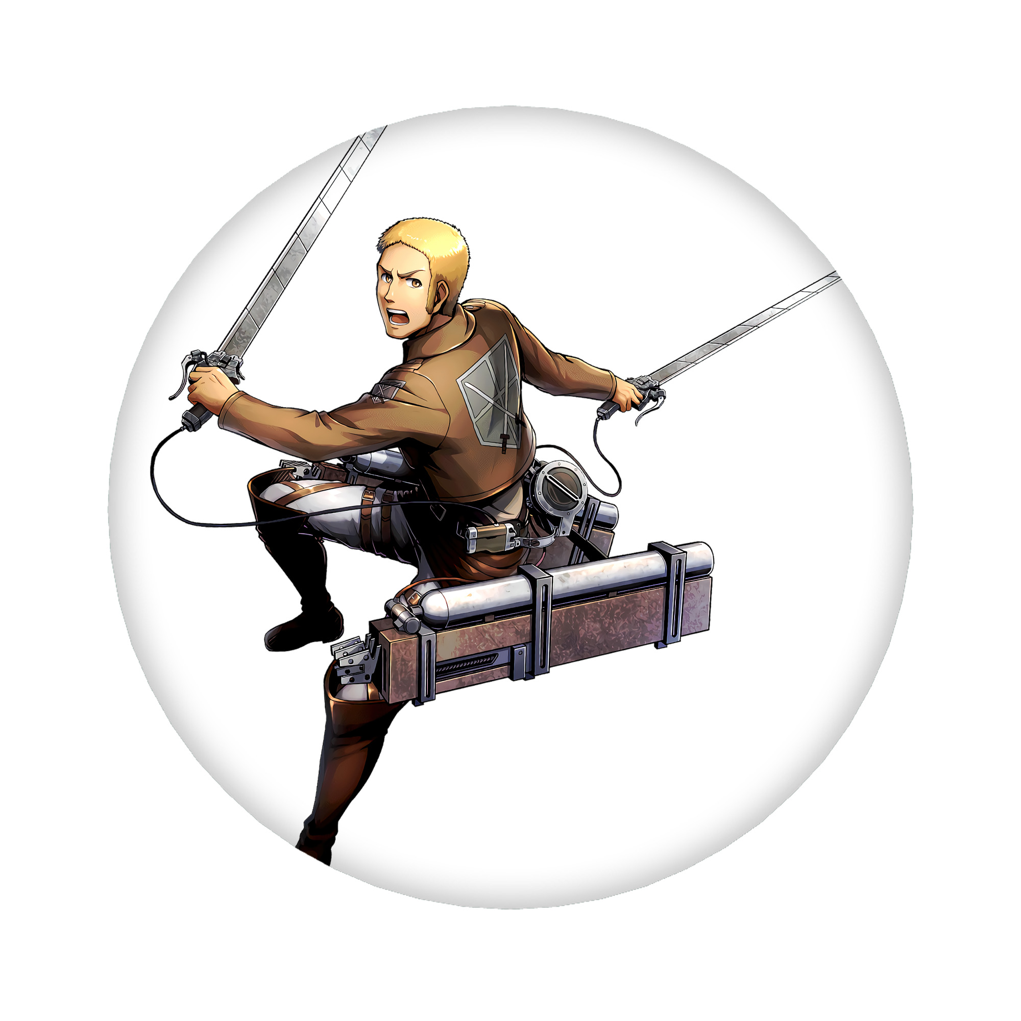 （画像用） 進撃の巨人 ライナー・ブラウン Attack on Titan Reiner Braun 6cm 缶バッジ 複数セット