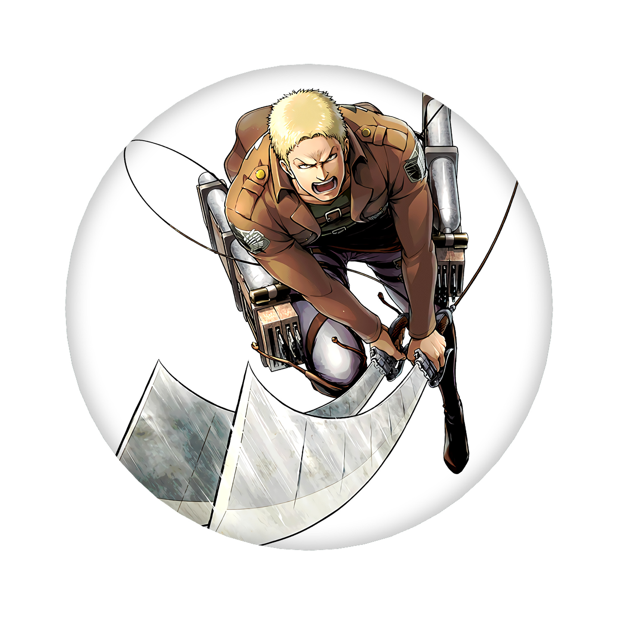（画像用） 進撃の巨人 ライナー・ブラウン Attack on Titan Reiner Braun 6cm 缶バッジ 複数セット