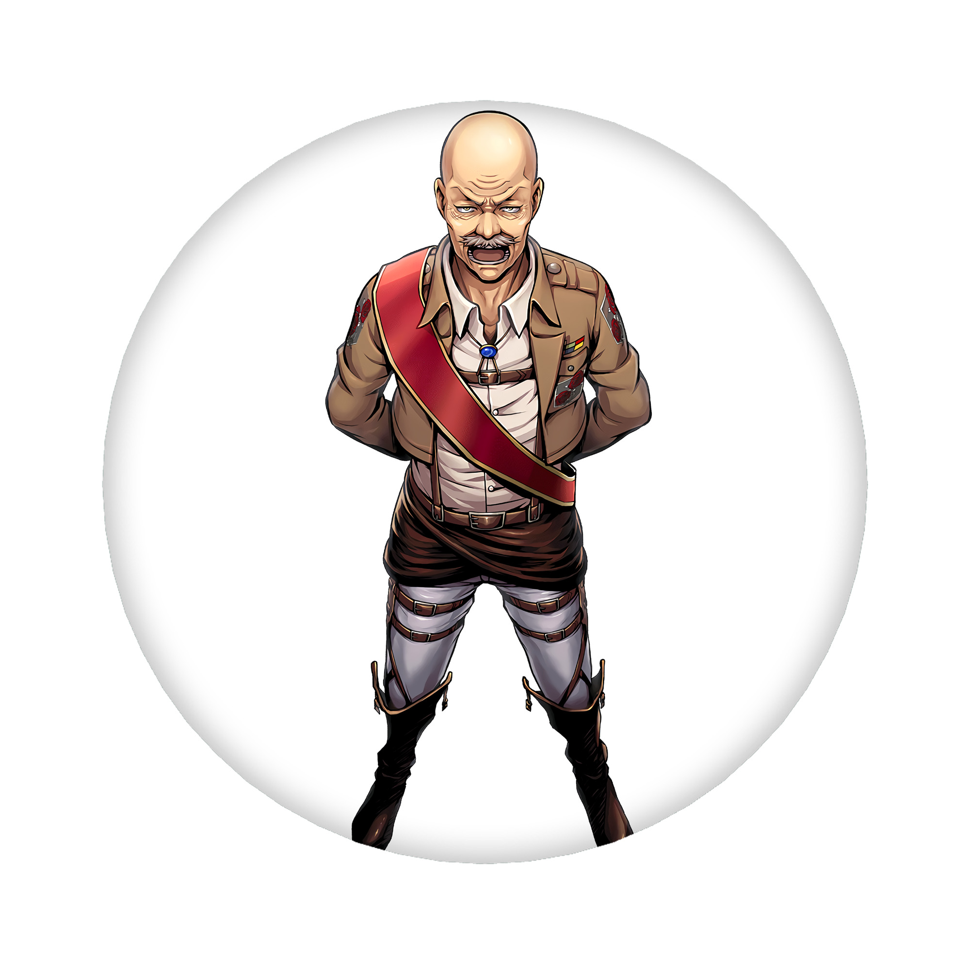 （画像用） 進撃の巨人 ドット·ピクシス Attack on Titan Dot Pixis 6cm 缶バッジ 複数セット