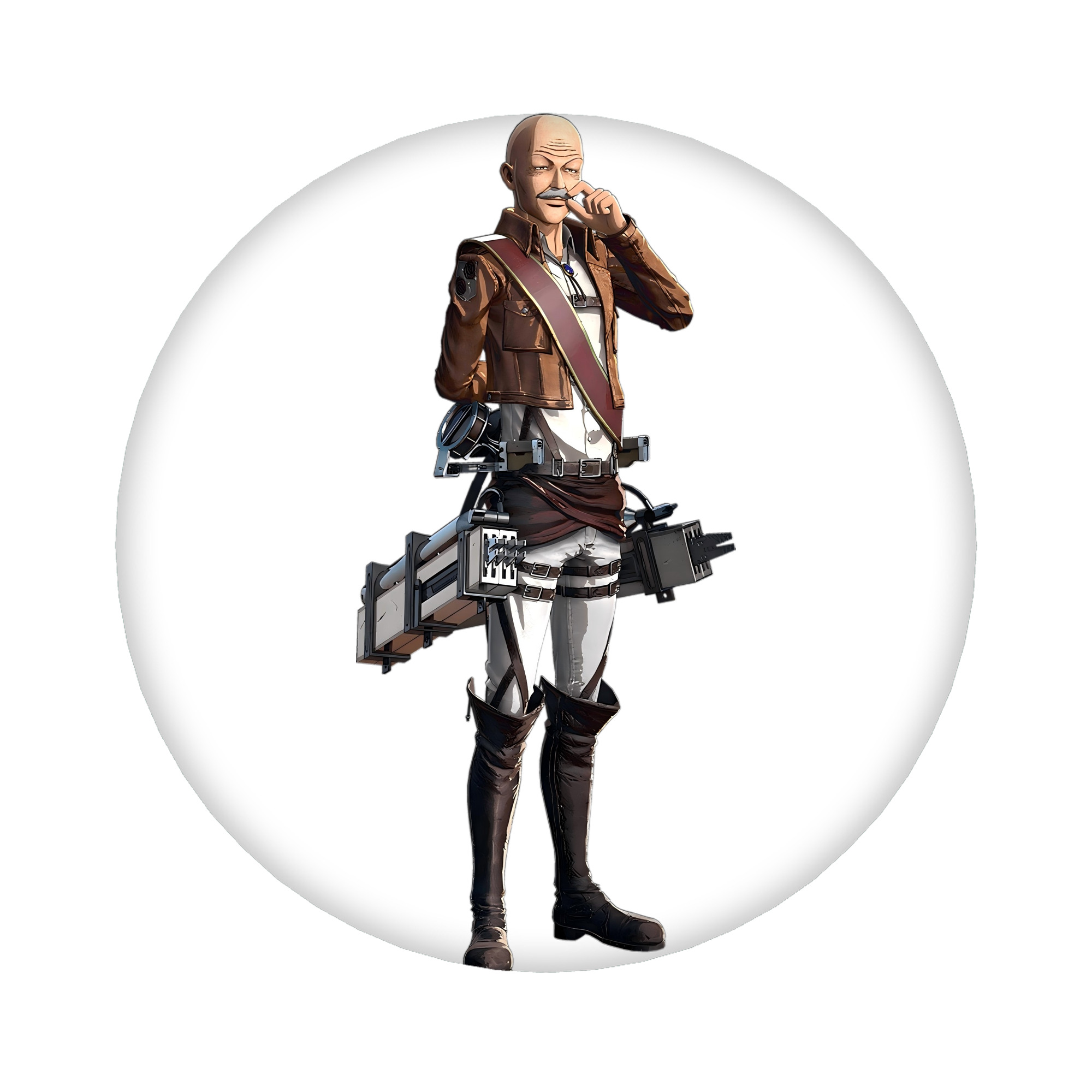 （画像用） 進撃の巨人 ドット·ピクシス Attack on Titan Dot Pixis 6cm 缶バッジ 複数セット