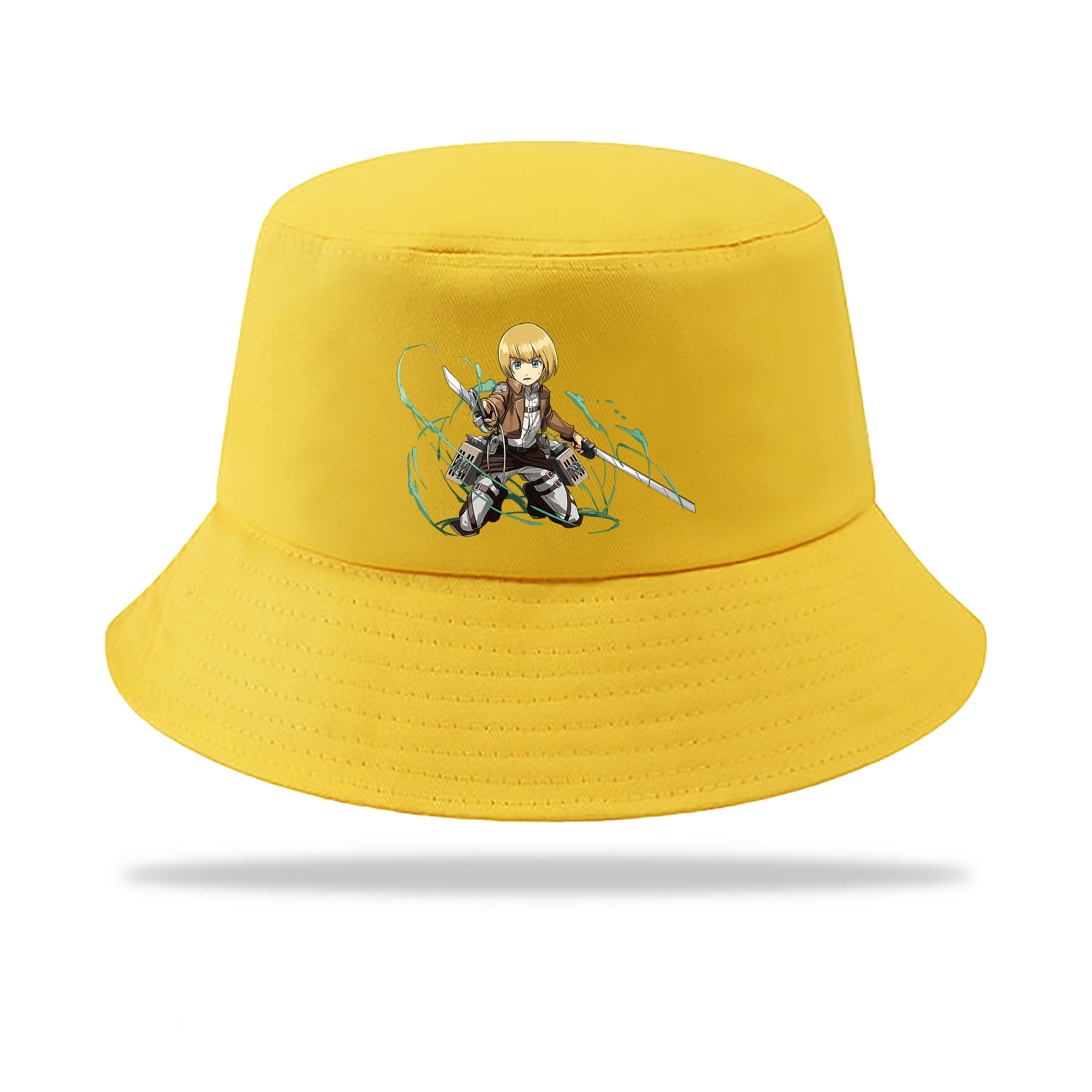 （画像用） 進撃の巨人 アルミン·アルレルト Attack on Titan Armin Arlert アウトドア日除けバケットハット