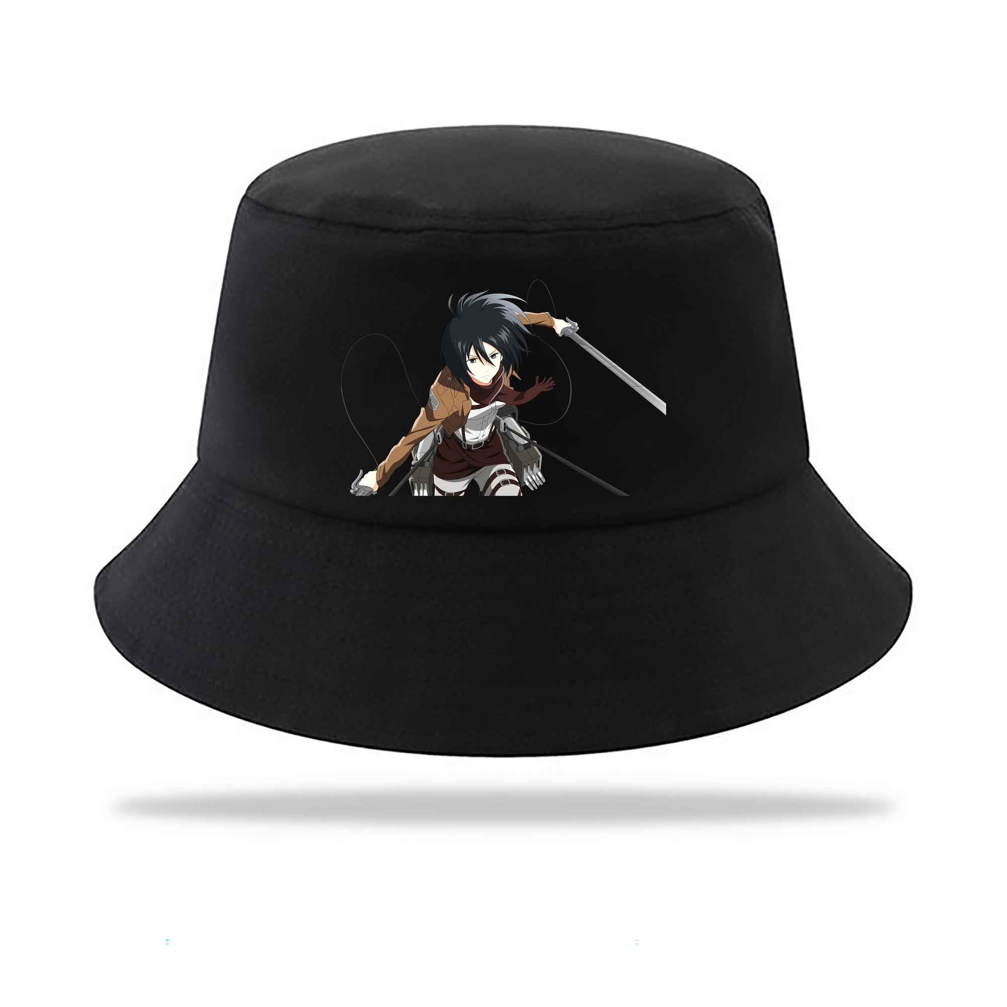 （画像用） 進撃の巨人 ミカサ·アッカーマン Attack on Titan Mikasa Ackerman アウトドア日除けバケットハット