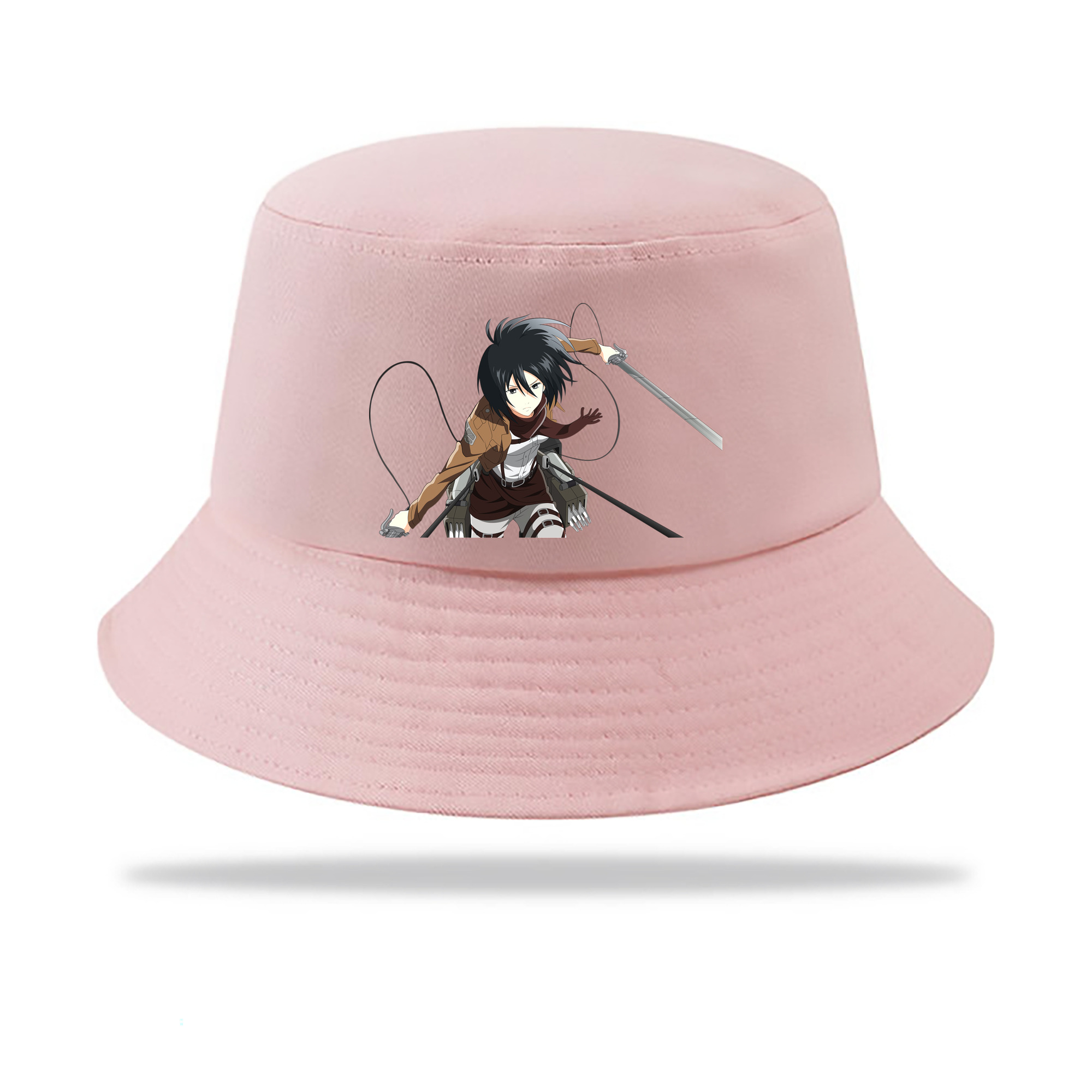 （画像用） 進撃の巨人 ミカサ·アッカーマン Attack on Titan Mikasa Ackerman アウトドア日除けバケットハット