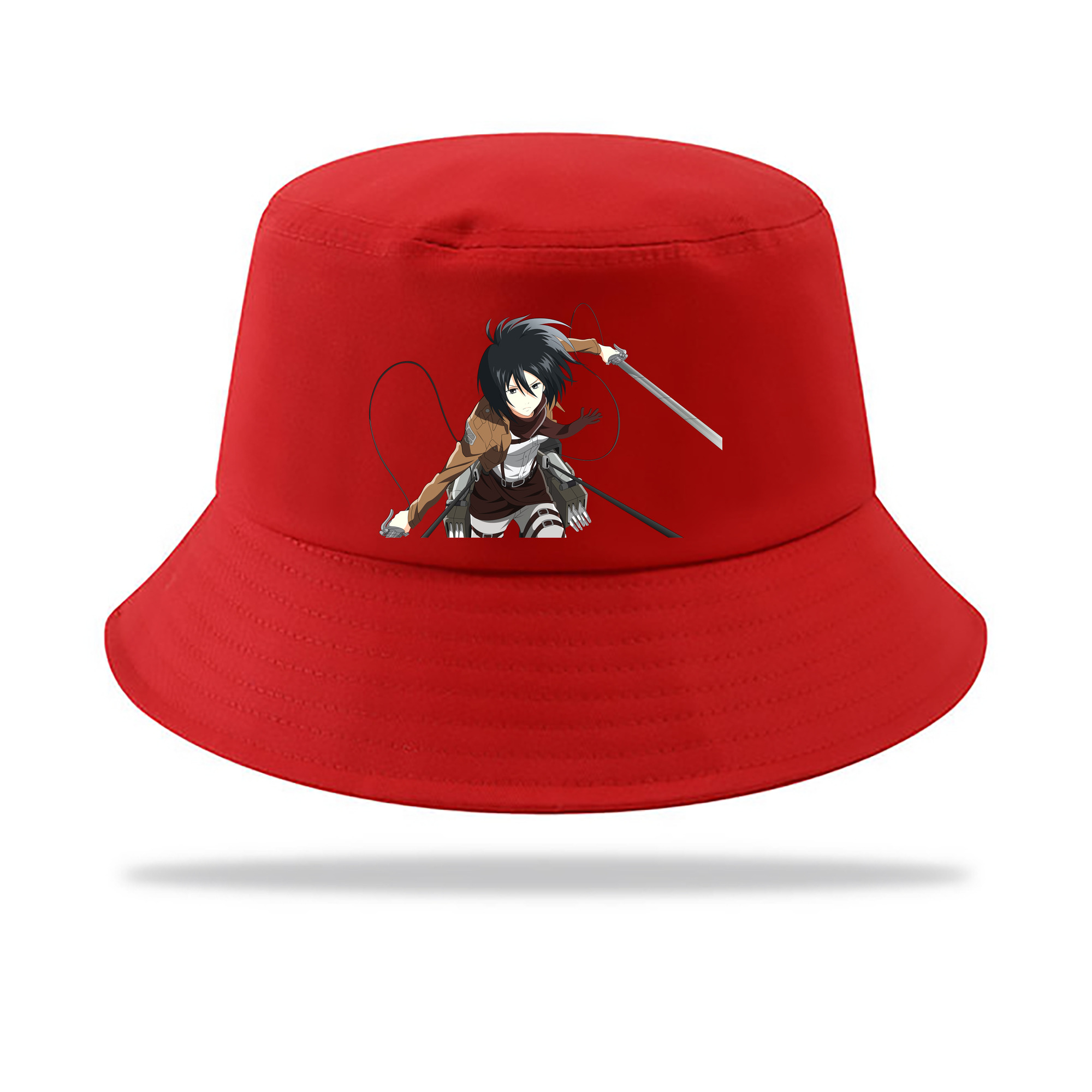 （画像用） 進撃の巨人 ミカサ·アッカーマン Attack on Titan Mikasa Ackerman アウトドア日除けバケットハット