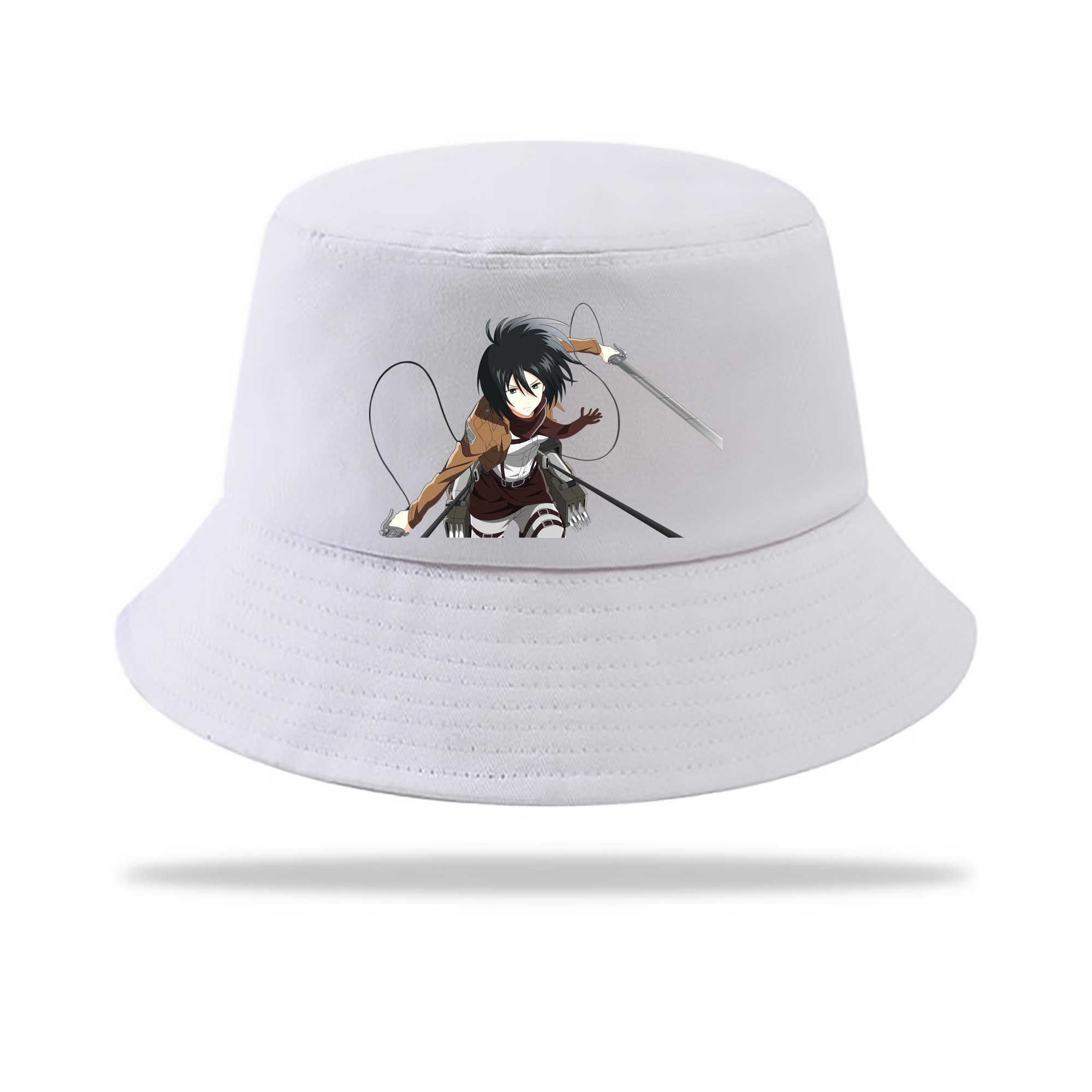 （画像用） 進撃の巨人 ミカサ·アッカーマン Attack on Titan Mikasa Ackerman アウトドア日除けバケットハット