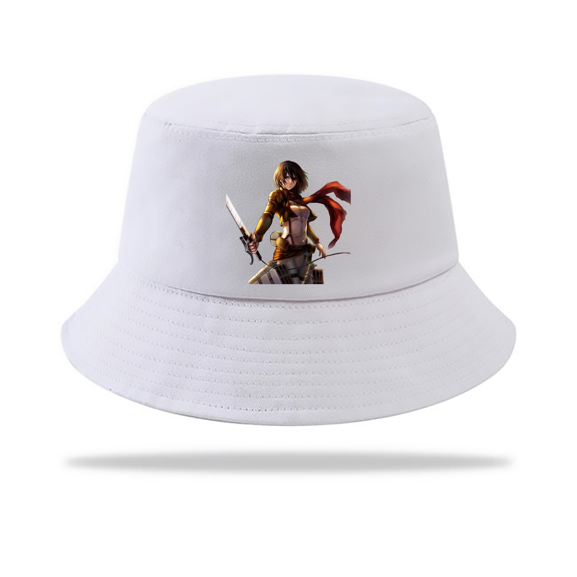 （画像用） 進撃の巨人 ミカサ·アッカーマン Attack on Titan Mikasa Ackerman アウトドア日除けバケットハット