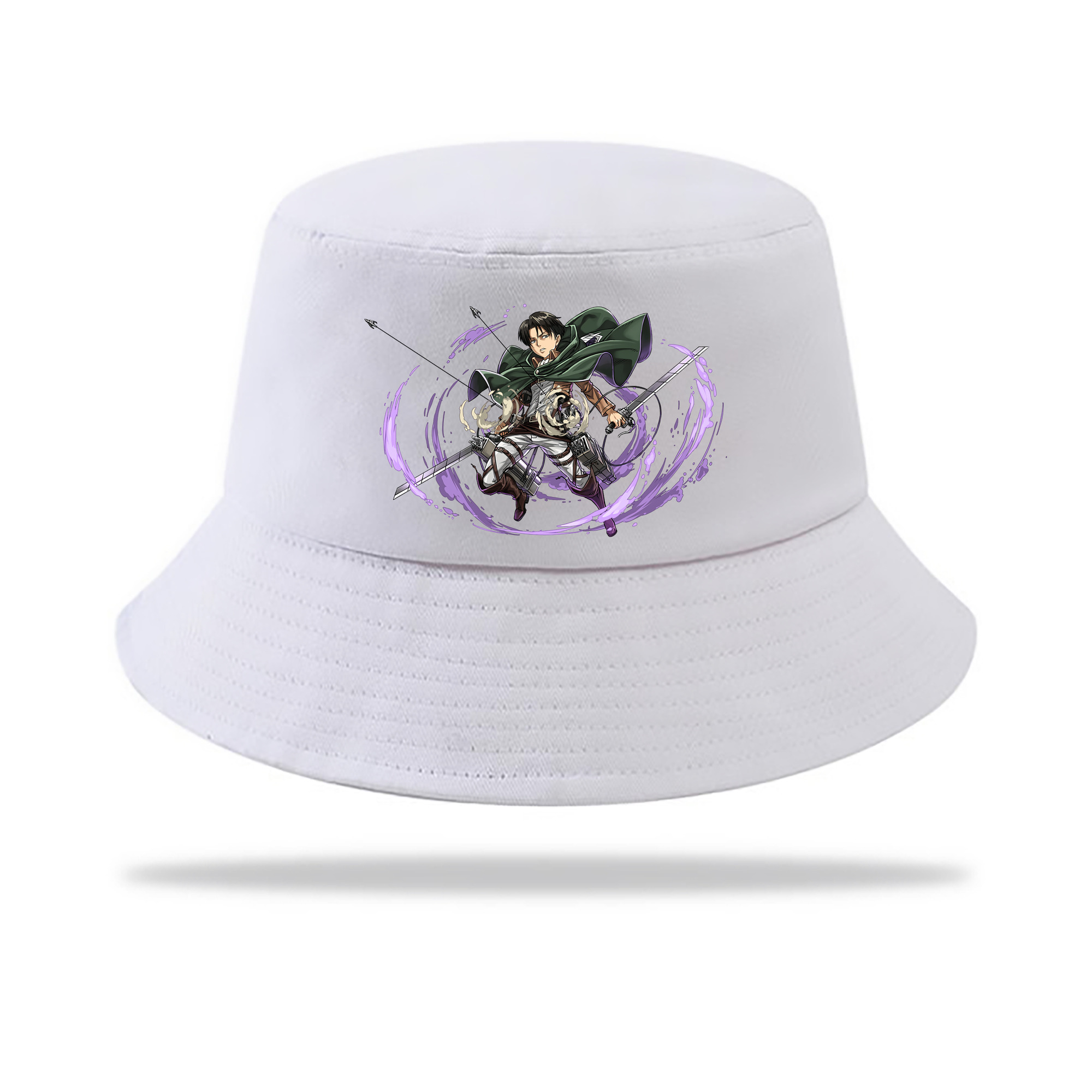 （画像用） 進撃の巨人 リヴァイ·アッカーマン Attack on Titan Levi Ackerman アウトドア日除けバケットハット