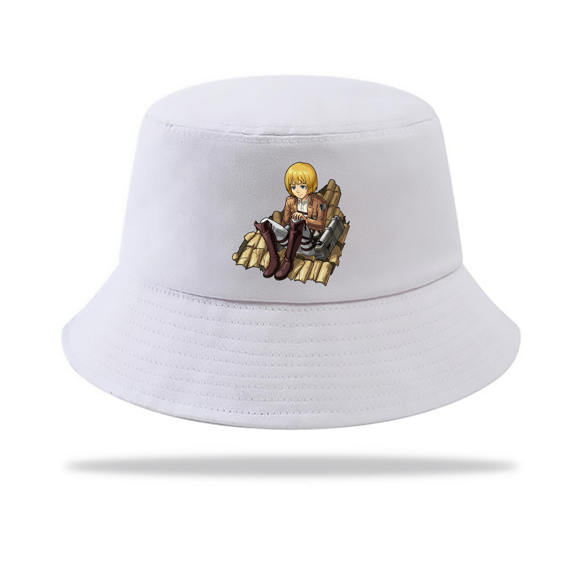 （画像用） 進撃の巨人 アルミン·アルレルト Attack on Titan Armin Arlert アウトドア日除けバケットハット