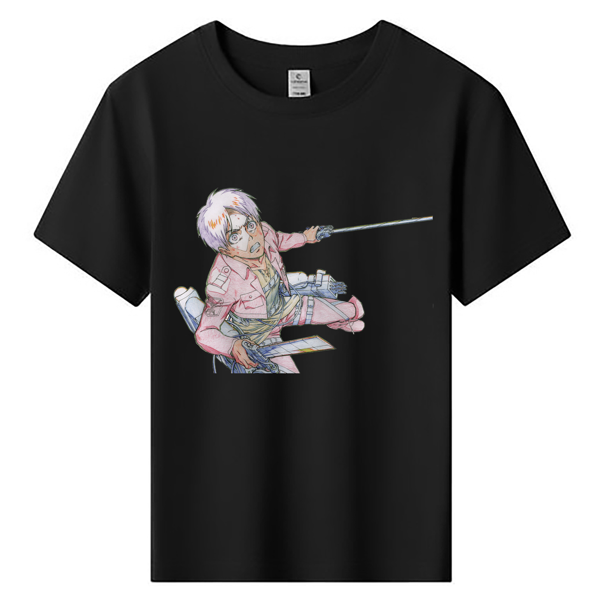 （画像用） 進撃の巨人 エレン･イェーガー Attack on Titan Eren Jäger 綿100％キッズTシャツ（フロントプリント）