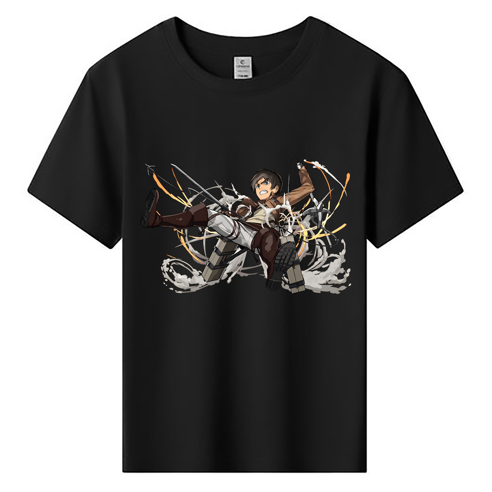 （画像用） 進撃の巨人 エレン･イェーガー Attack on Titan Eren Jäger 綿100％キッズTシャツ（フロントプリント）
