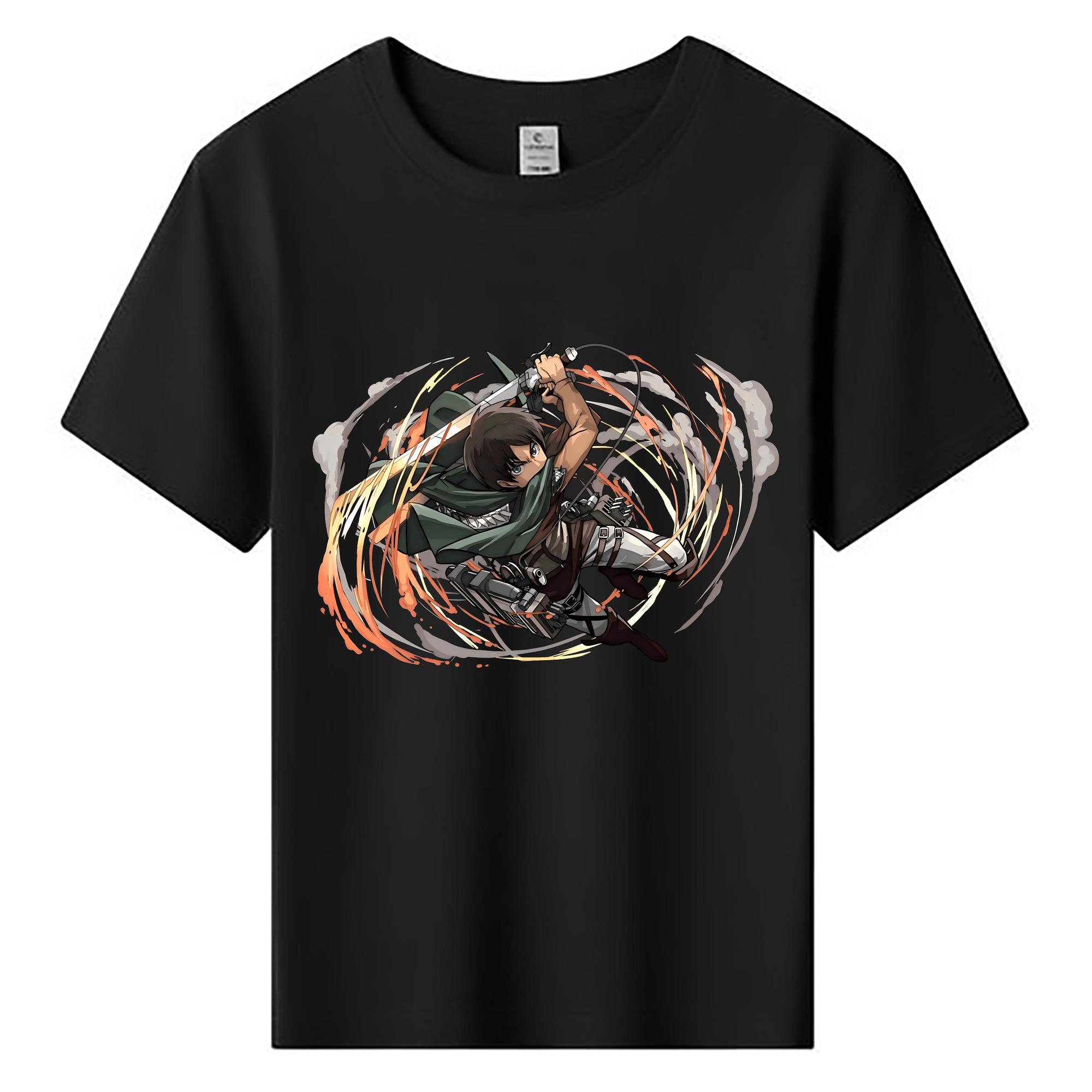 （画像用） 進撃の巨人 エレン･イェーガー Attack on Titan Eren Jäger 綿100％キッズTシャツ（フロントプリント）