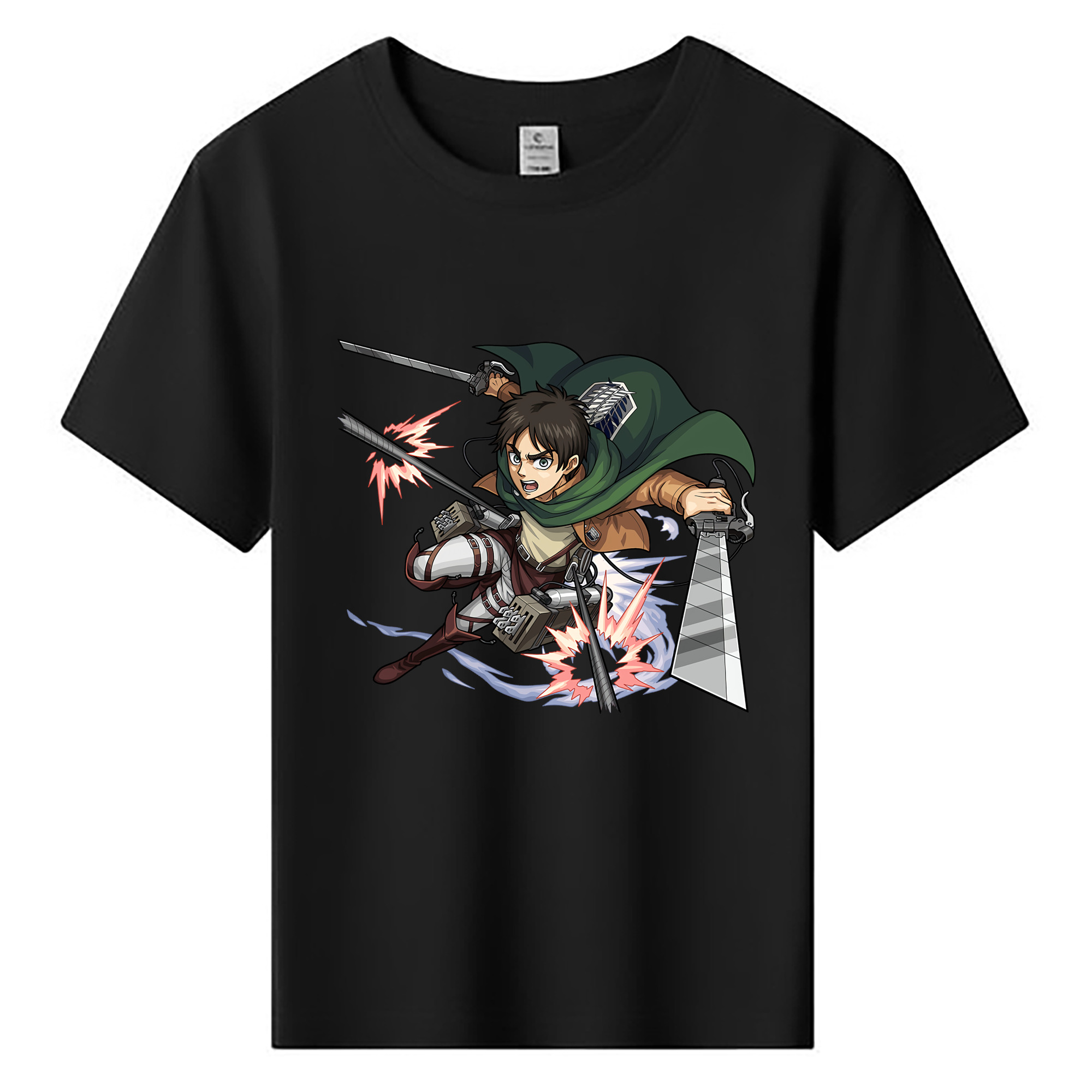 （画像用） 進撃の巨人 エレン･イェーガー Attack on Titan Eren Jäger 綿100％キッズTシャツ（フロントプリント）