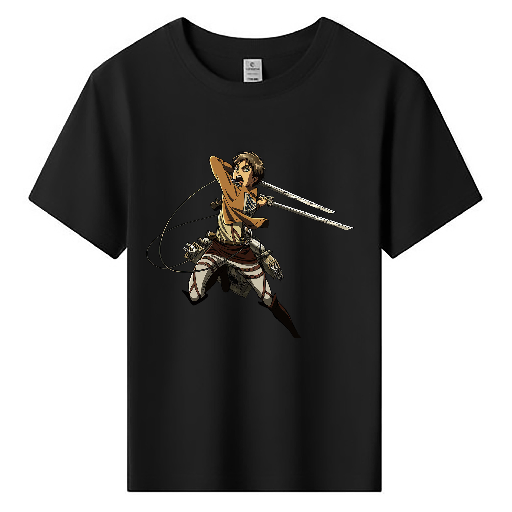 （画像用） 進撃の巨人 エレン･イェーガー Attack on Titan Eren Jäger 綿100％キッズTシャツ（フロントプリント）