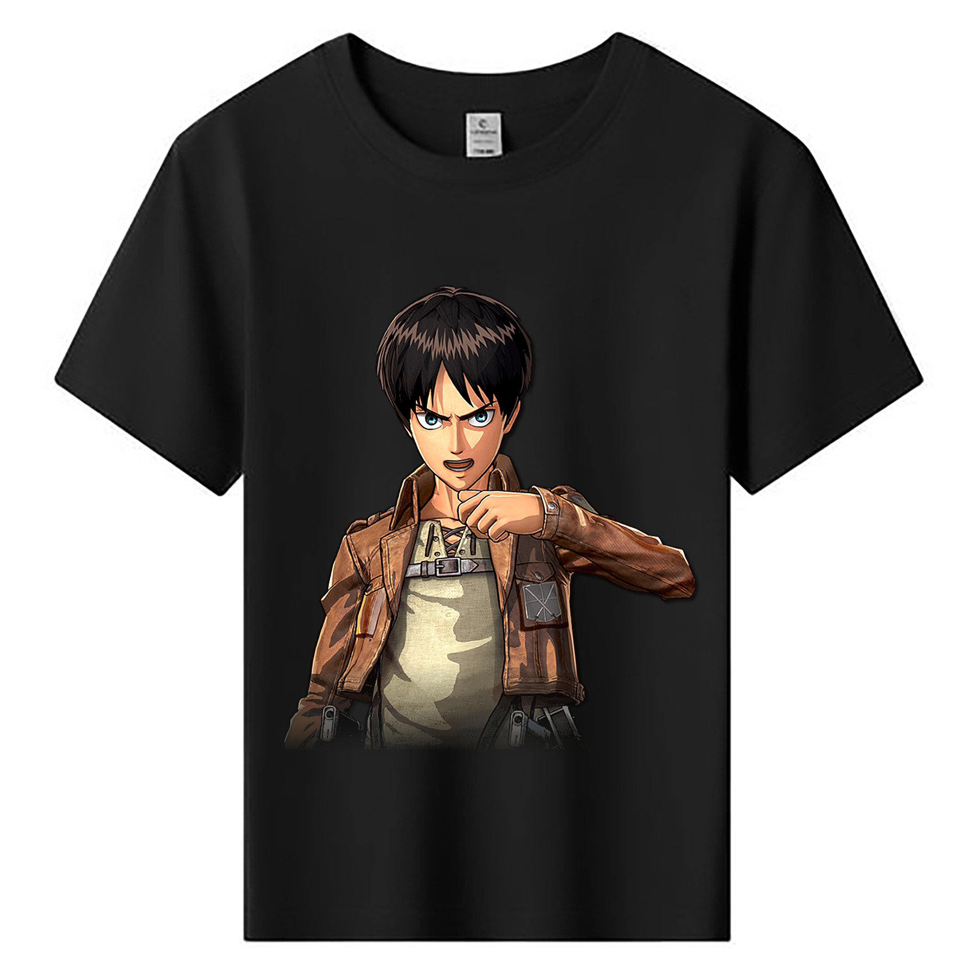 （画像用） 進撃の巨人 エレン･イェーガー Attack on Titan Eren Jäger 綿100％キッズTシャツ（フロントプリント）