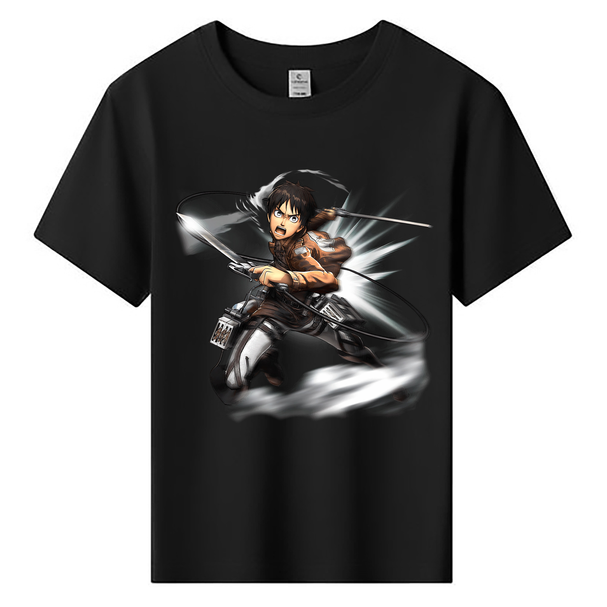 （画像用） 進撃の巨人 エレン･イェーガー Attack on Titan Eren Jäger 綿100％キッズTシャツ（フロントプリント）
