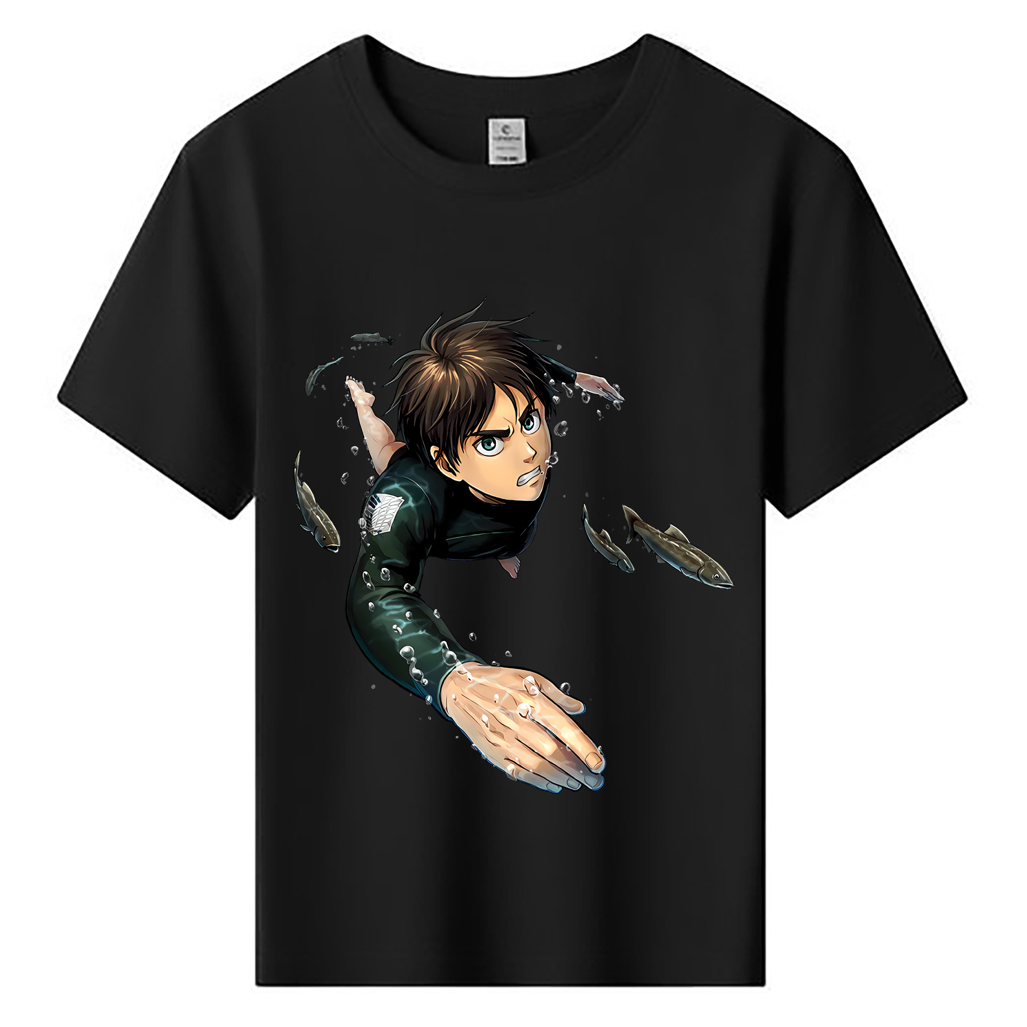 （画像用） 進撃の巨人 エレン･イェーガー Attack on Titan Eren Jäger 綿100％キッズTシャツ（フロントプリント）