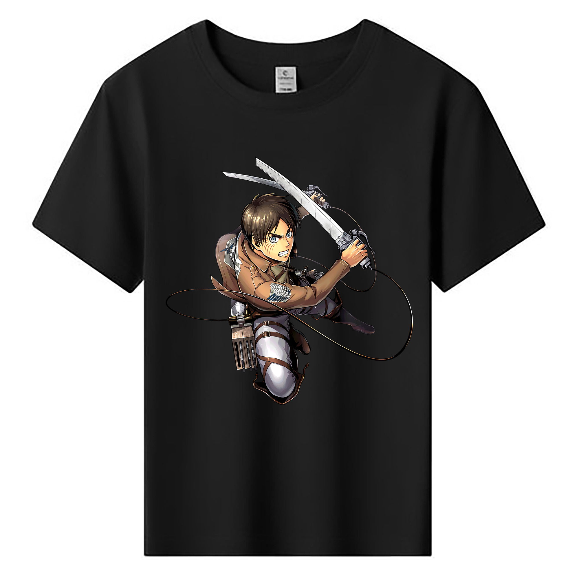 （画像用） 進撃の巨人 エレン･イェーガー Attack on Titan Eren Jäger 綿100％キッズTシャツ（フロントプリント）