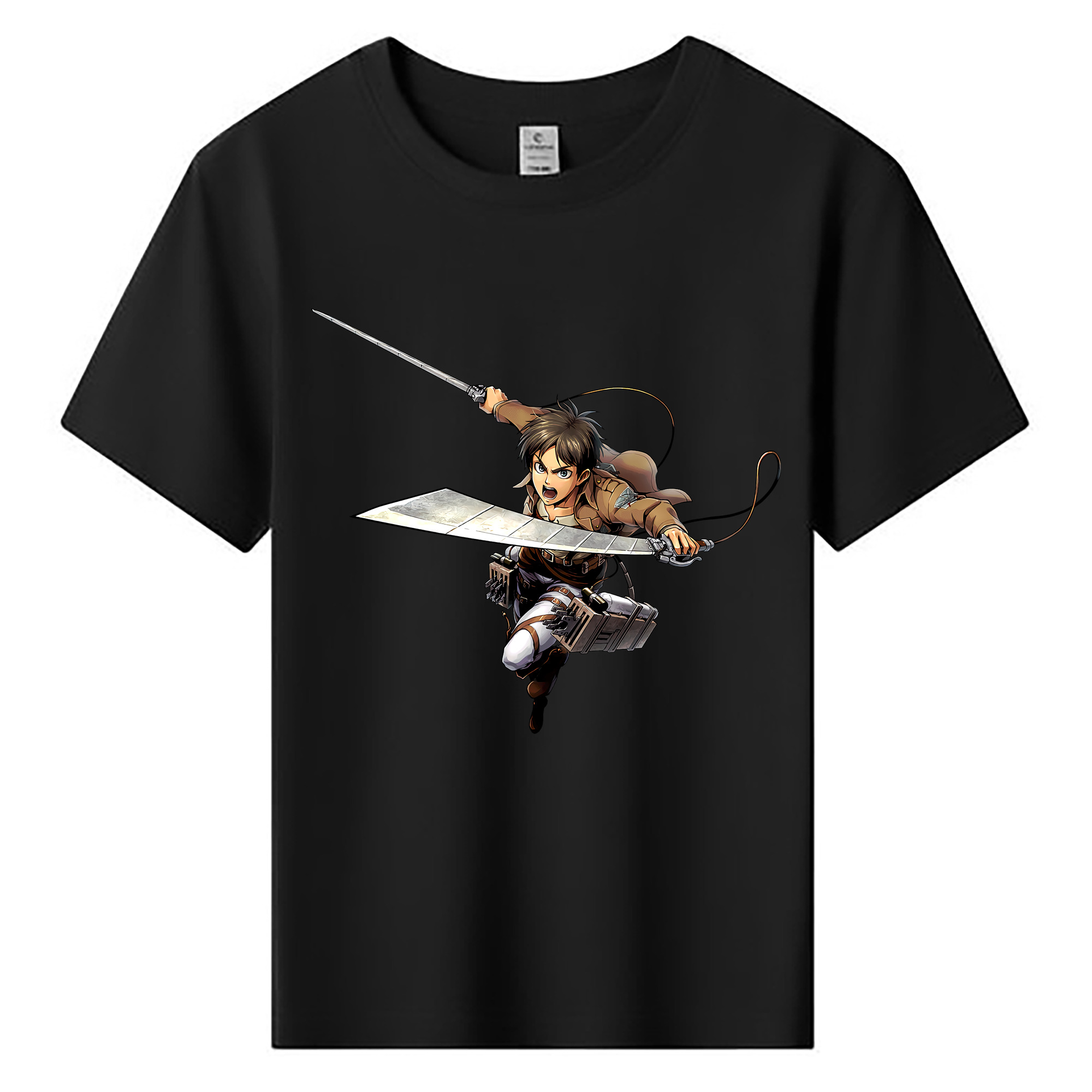（画像用） 進撃の巨人 エレン･イェーガー Attack on Titan Eren Jäger 綿100％キッズTシャツ（フロントプリント）