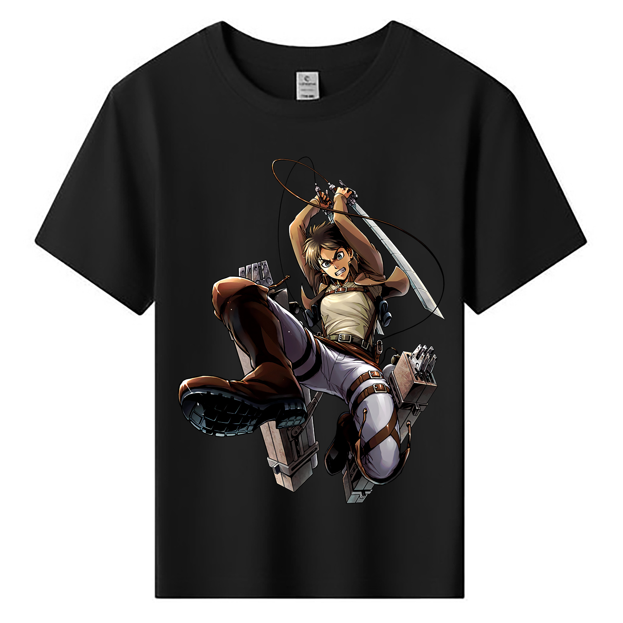 （画像用） 進撃の巨人 エレン･イェーガー Attack on Titan Eren Jäger 綿100％キッズTシャツ（フロントプリント）