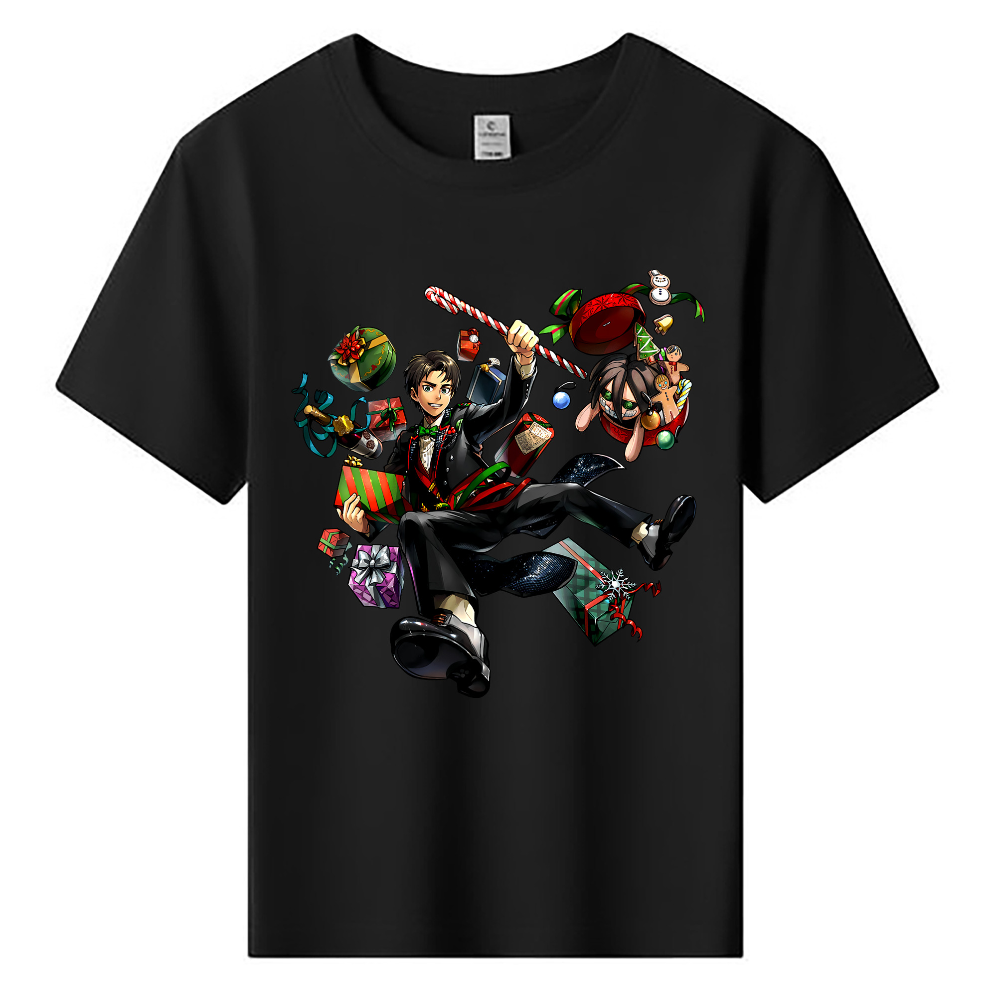 （画像用） 進撃の巨人 エレン･イェーガー Attack on Titan Eren Jäger 綿100％キッズTシャツ（フロントプリント）
