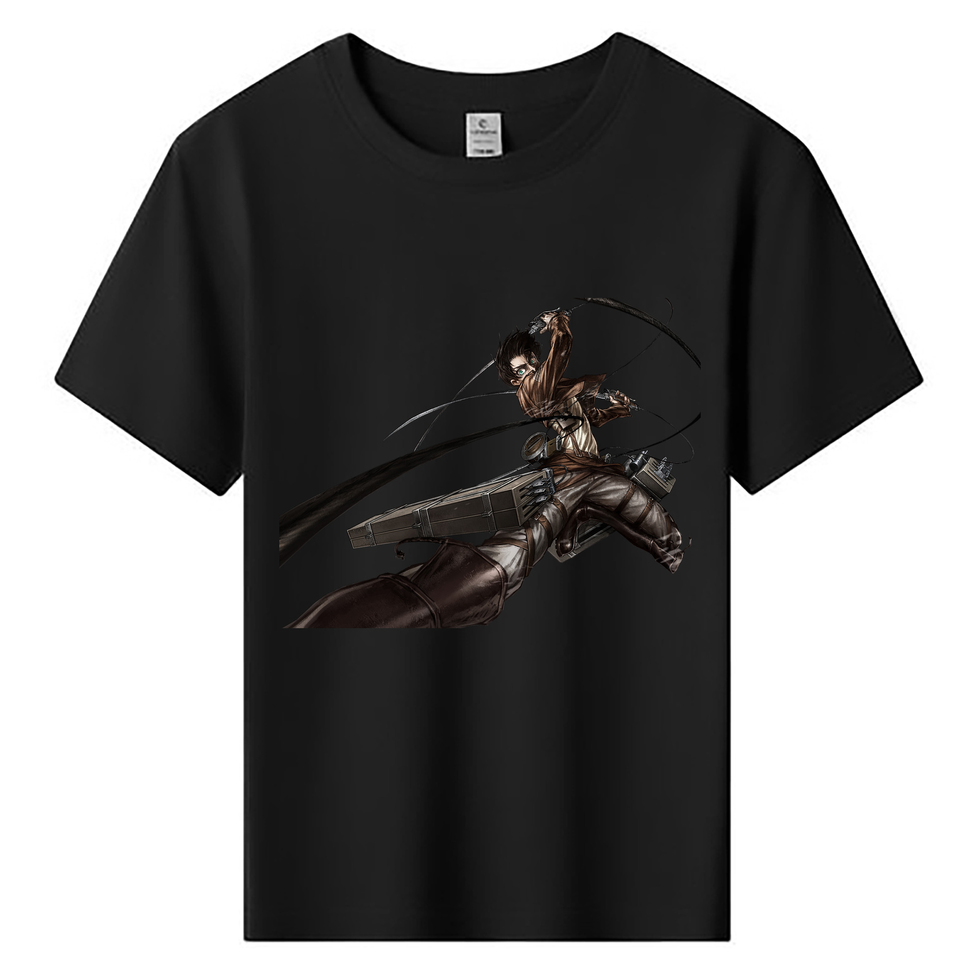 （画像用） 進撃の巨人 エレン･イェーガー Attack on Titan Eren Jäger 綿100％キッズTシャツ（フロントプリント）
