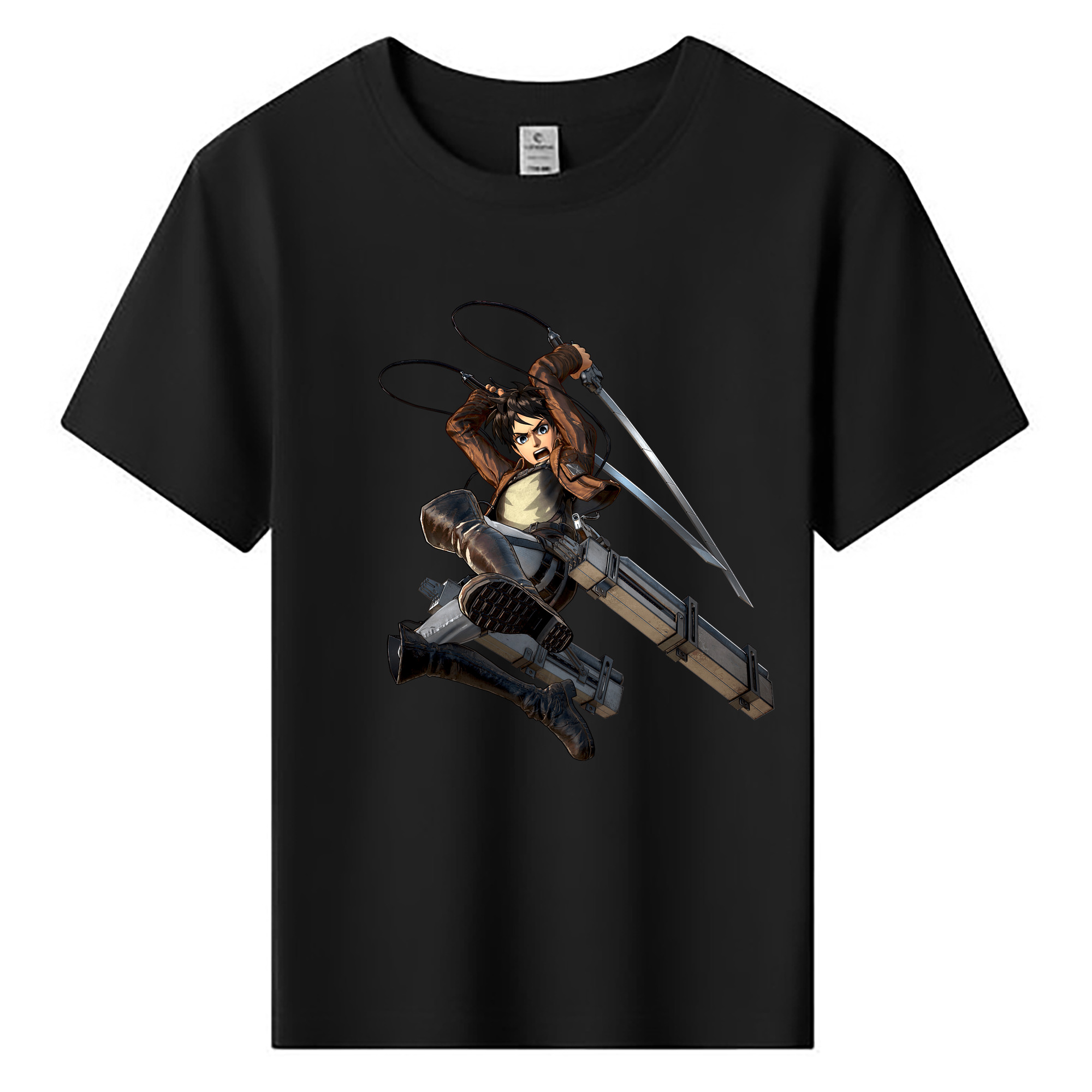 （画像用） 進撃の巨人 エレン･イェーガー Attack on Titan Eren Jäger 綿100％キッズTシャツ（フロントプリント）