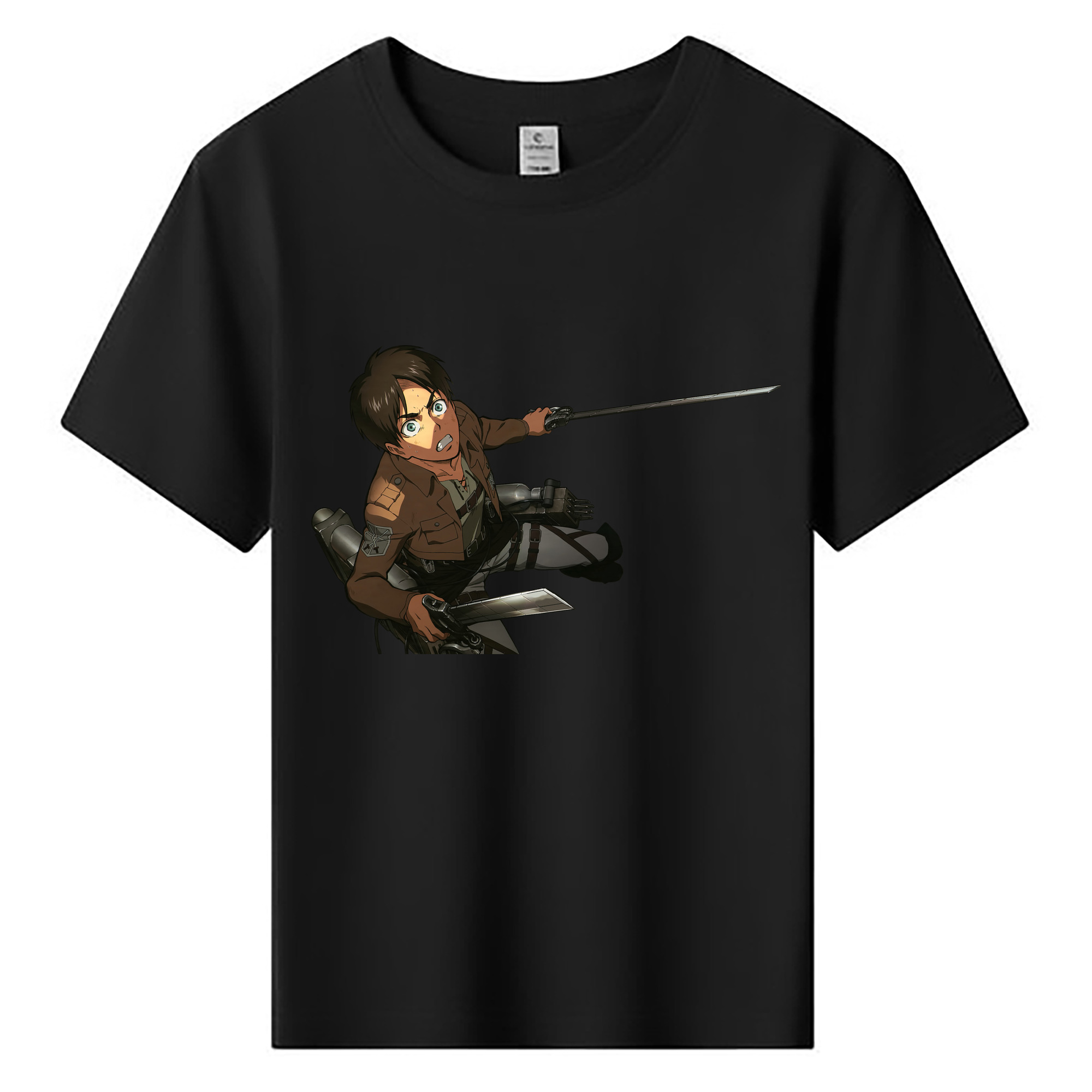 （画像用） 進撃の巨人 エレン･イェーガー Attack on Titan Eren Jäger 綿100％キッズTシャツ（フロントプリント）