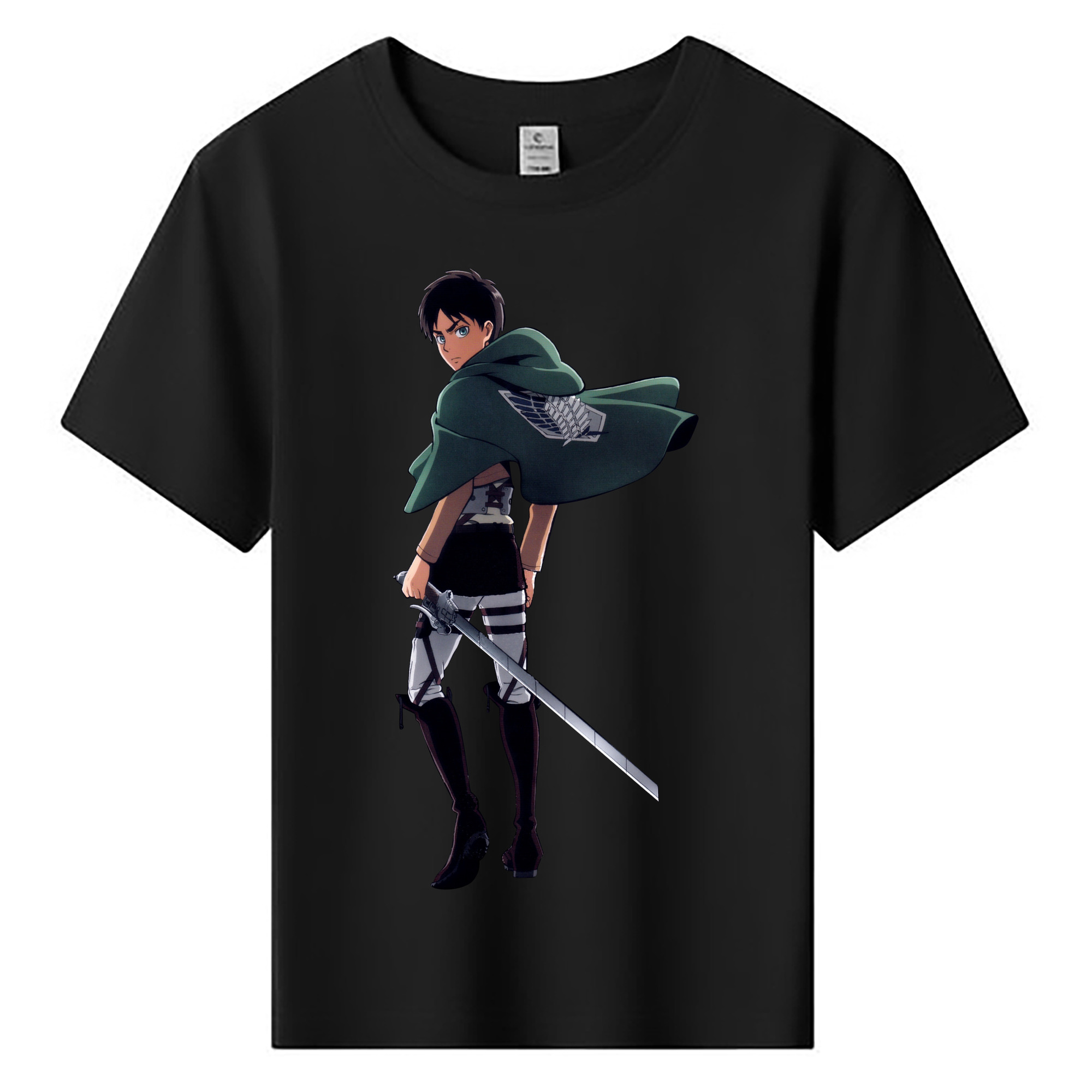 （画像用） 進撃の巨人 エレン･イェーガー Attack on Titan Eren Jäger 綿100％キッズTシャツ（フロントプリント）