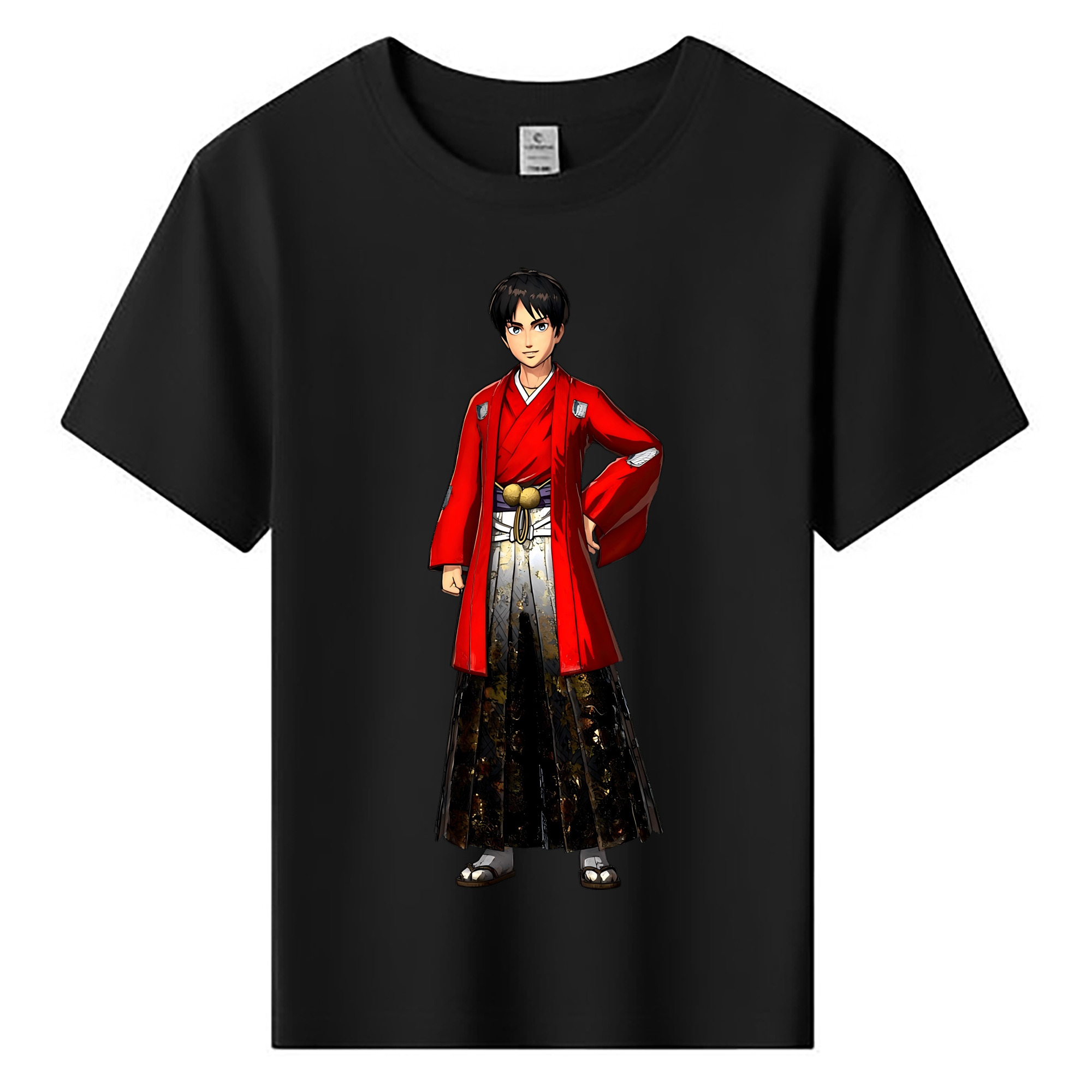 （画像用） 進撃の巨人 エレン･イェーガー Attack on Titan Eren Jäger 綿100％キッズTシャツ（フロントプリント）