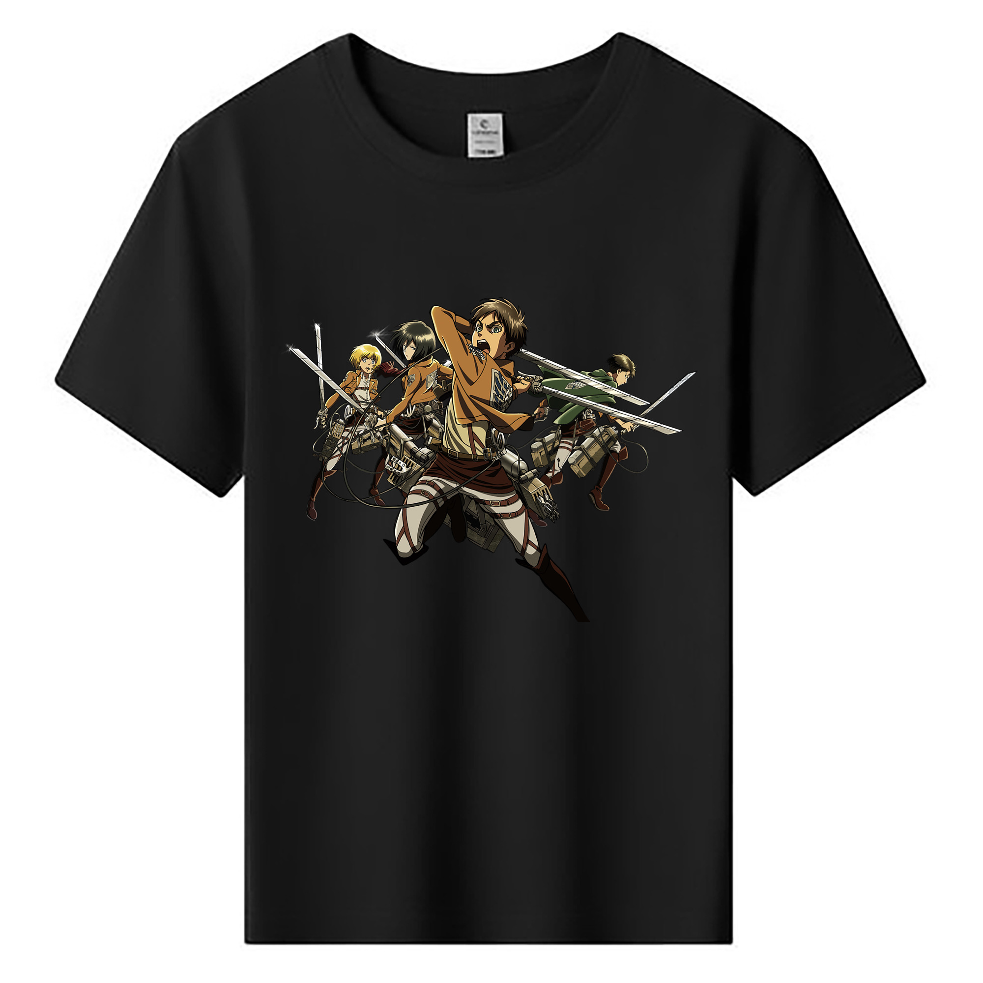 （画像用） 進撃の巨人 エレン･イェーガー Attack on Titan Eren Jäger 綿100％キッズTシャツ（フロントプリント）