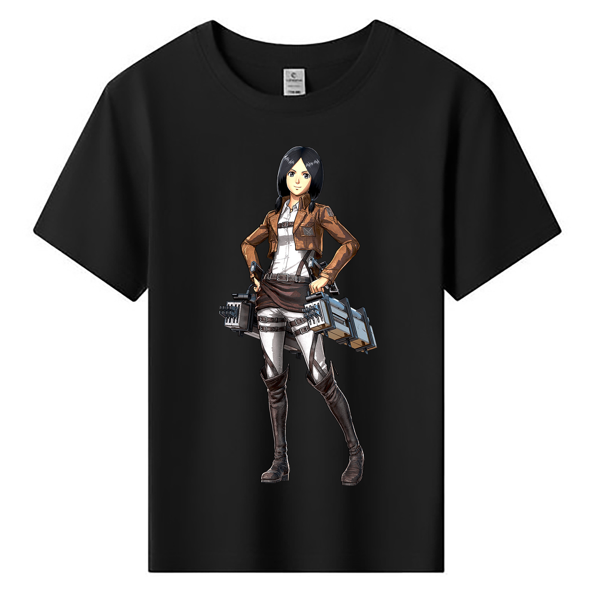 （画像用） 進撃の巨人 ミカサ·アッカーマン Attack on Titan Mikasa Ackerman 綿100％キッズTシャツ（フロントプリント）