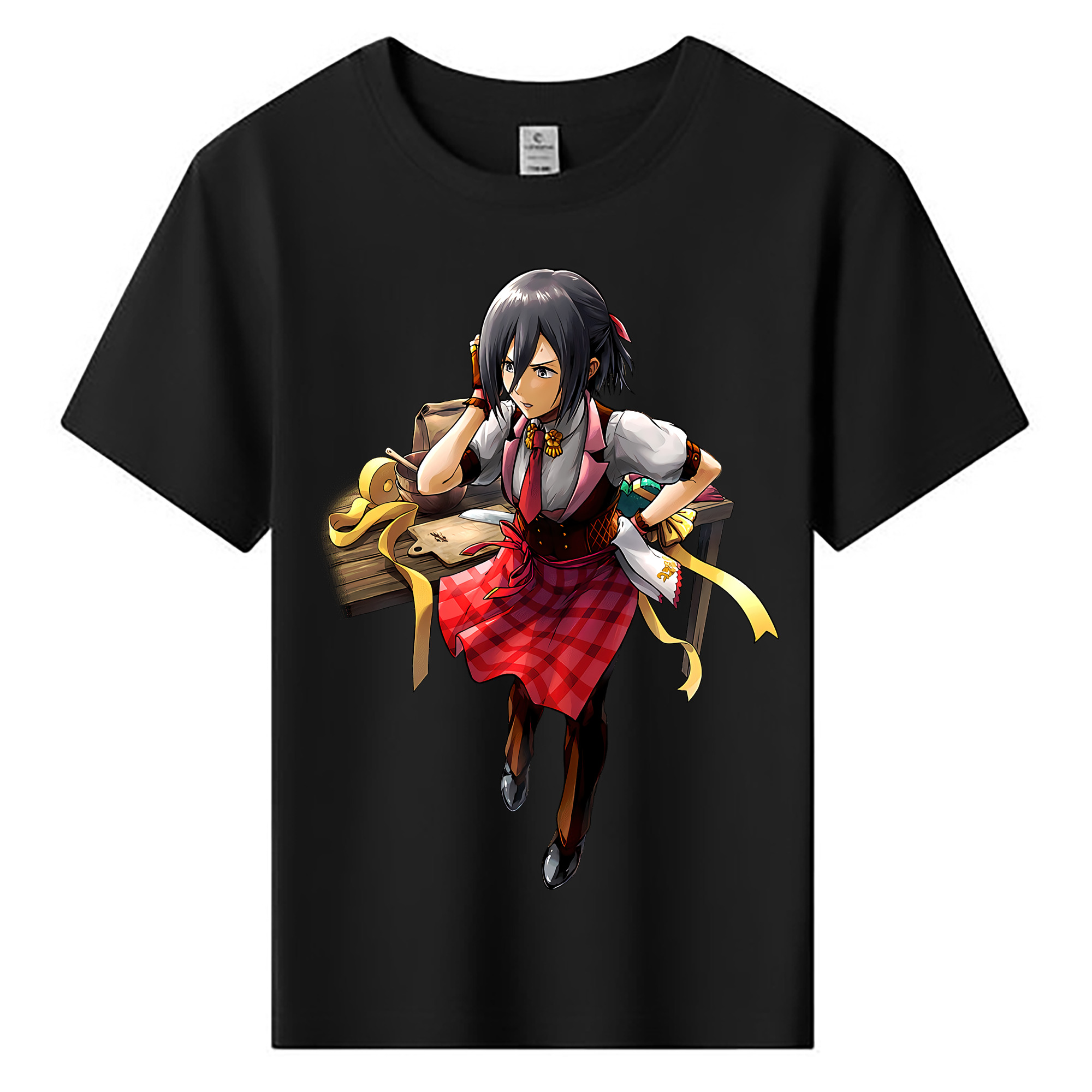 （画像用） 進撃の巨人 ミカサ·アッカーマン Attack on Titan Mikasa Ackerman 綿100％キッズTシャツ（フロントプリント）