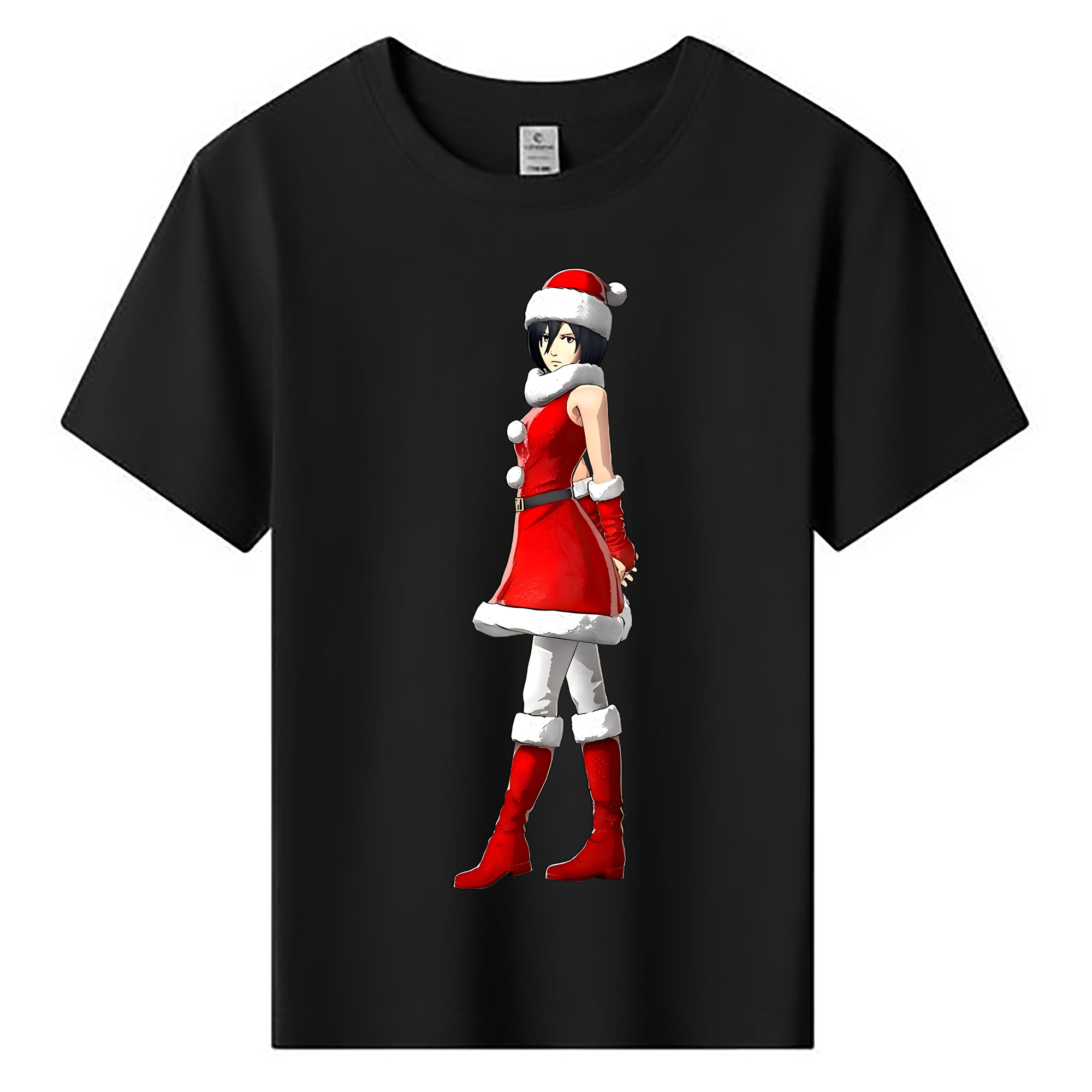 （画像用） 進撃の巨人 ミカサ·アッカーマン Attack on Titan Mikasa Ackerman 綿100％キッズTシャツ（フロントプリント）