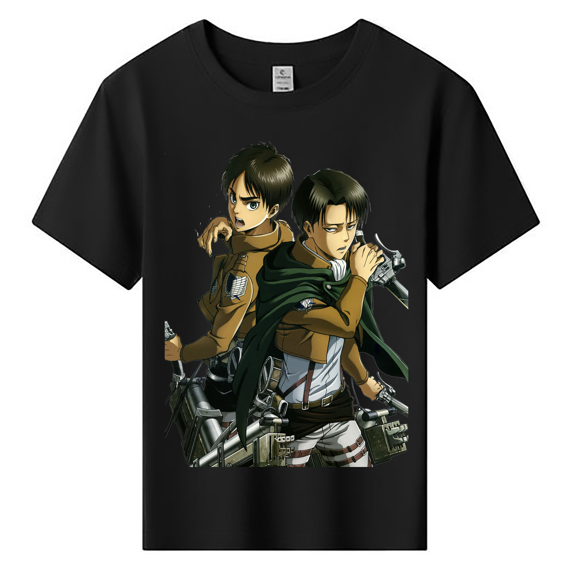 （画像用） 進撃の巨人 リヴァイ·アッカーマン Attack on Titan Levi Ackerman 綿100％キッズTシャツ（フロントプリント）