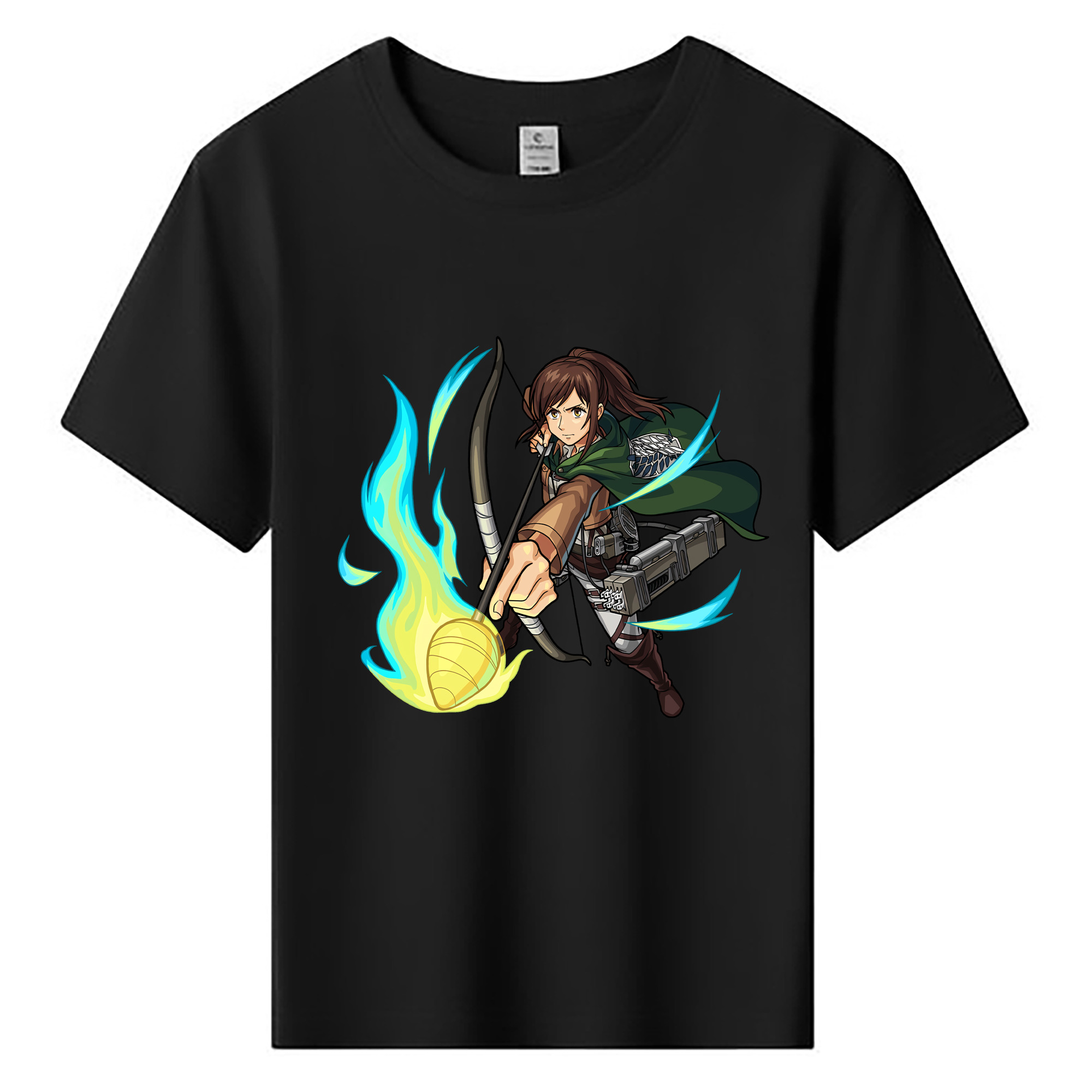 （画像用） 進撃の巨人 サシャ·ブラウス Attack on Titan Sasha Blaus 綿100％キッズTシャツ（フロントプリント）