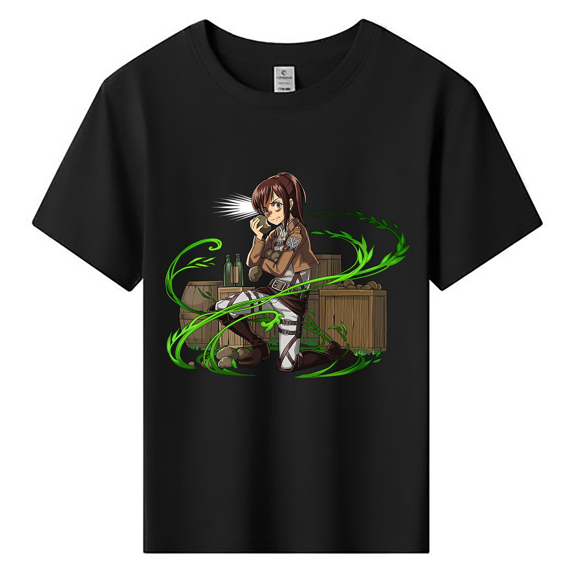 （画像用） 進撃の巨人 サシャ·ブラウス Attack on Titan Sasha Blaus 綿100％キッズTシャツ（フロントプリント）