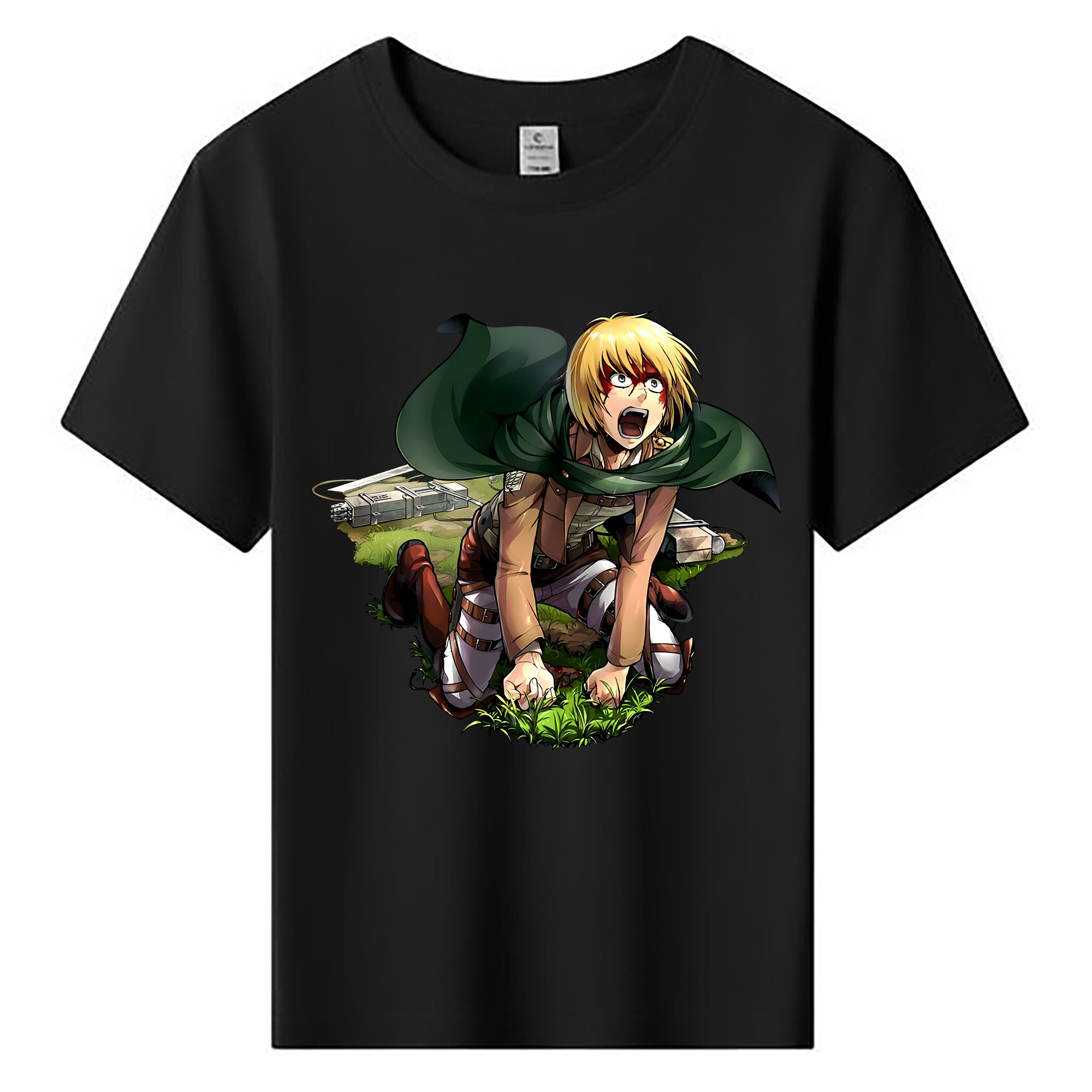 （画像用） 進撃の巨人 アルミン·アルレルト Attack on Titan Armin Arlert 綿100％キッズTシャツ（フロントプリント）