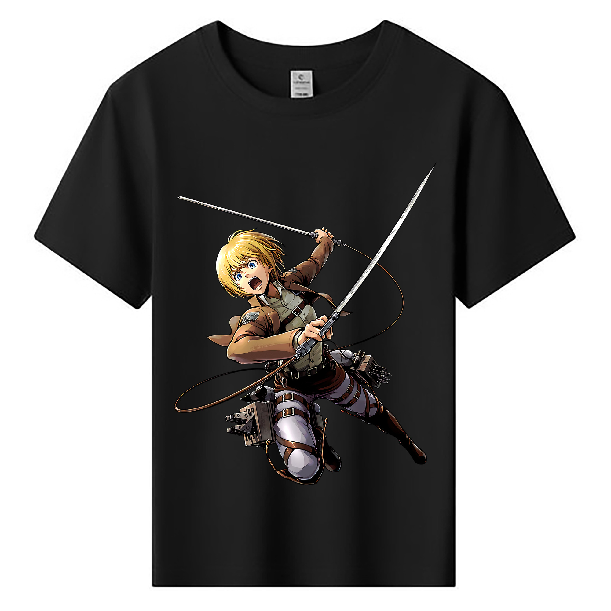 （画像用） 進撃の巨人 アルミン·アルレルト Attack on Titan Armin Arlert 綿100％キッズTシャツ（フロントプリント）